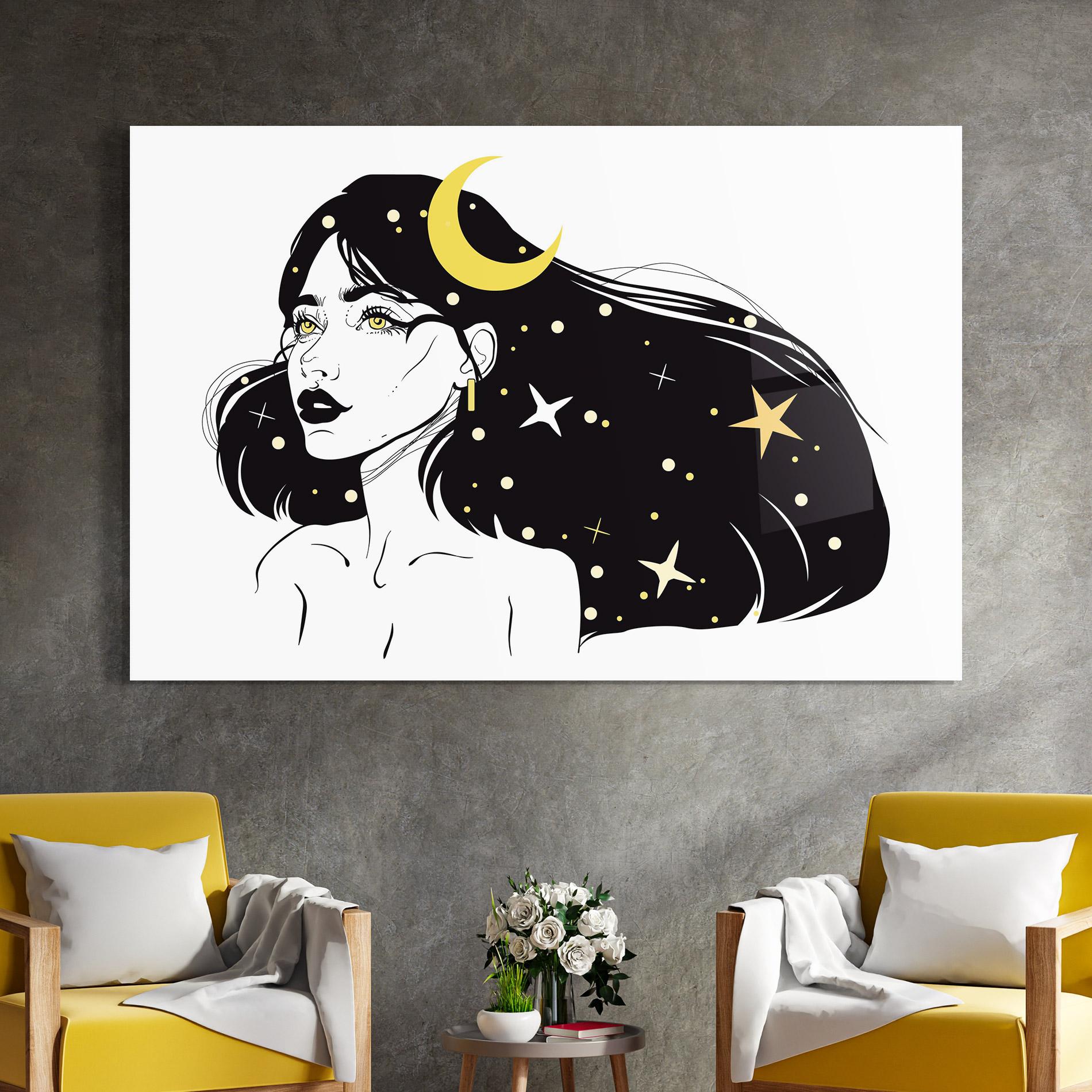 Obraz na Szkle Night Witch mockup 4