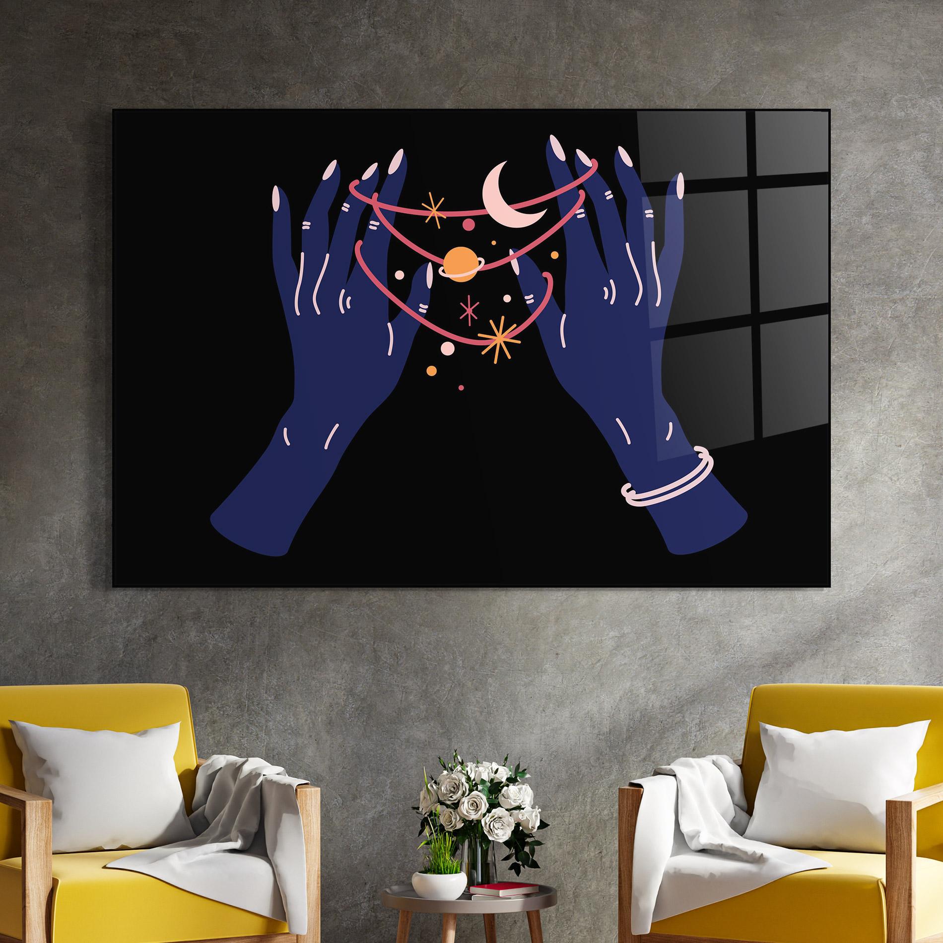 Obraz na Szkle Pretty Hands Witch mockup 4