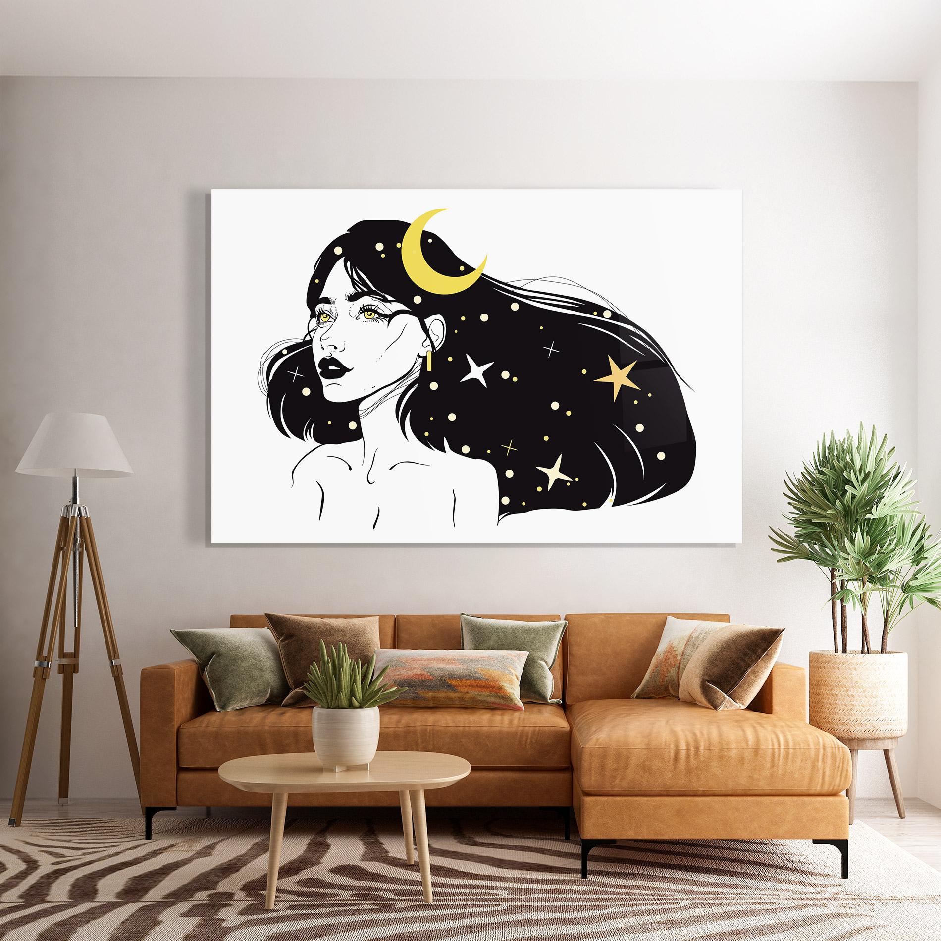 Obraz na Szkle Night Witch mockup 7