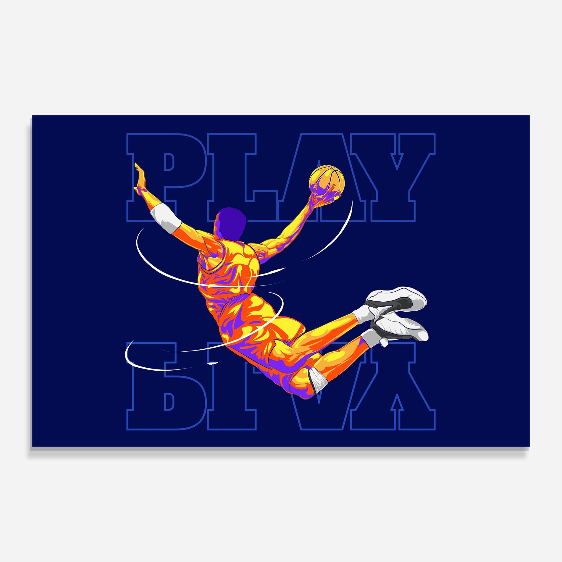 Obraz na Szkle Basketball Blue mockup 0