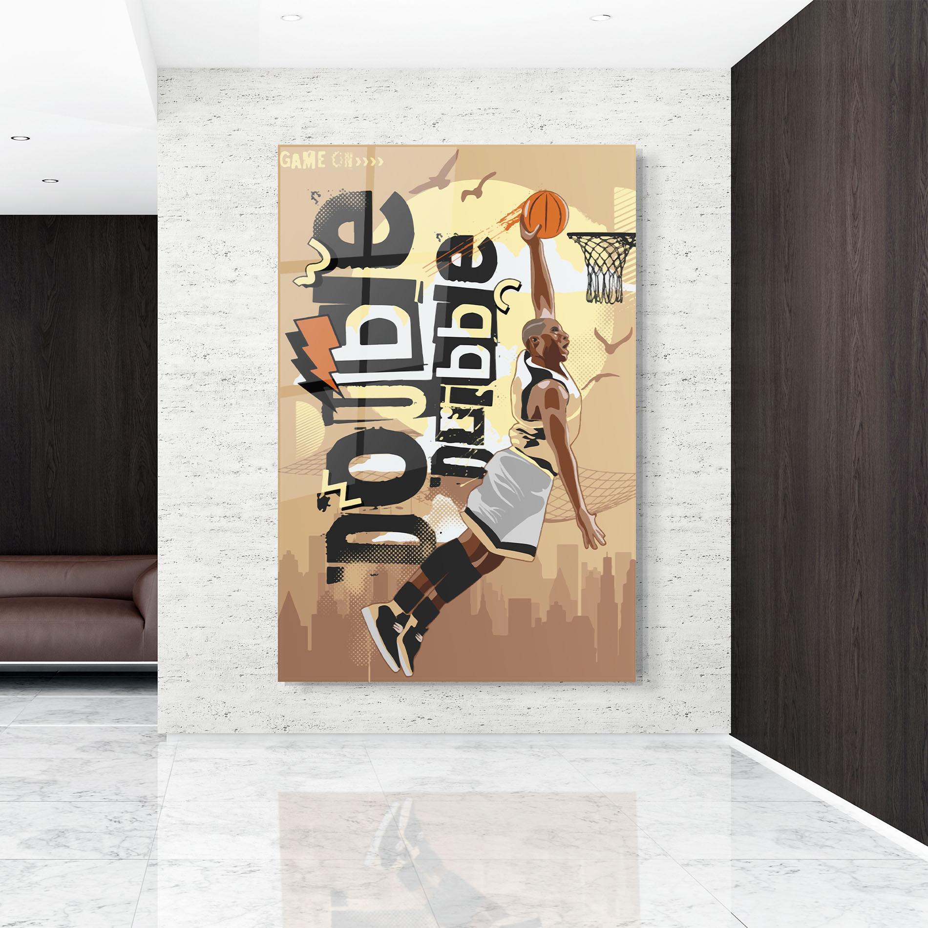 Obraz na Szkle Double Dribble mockup 9