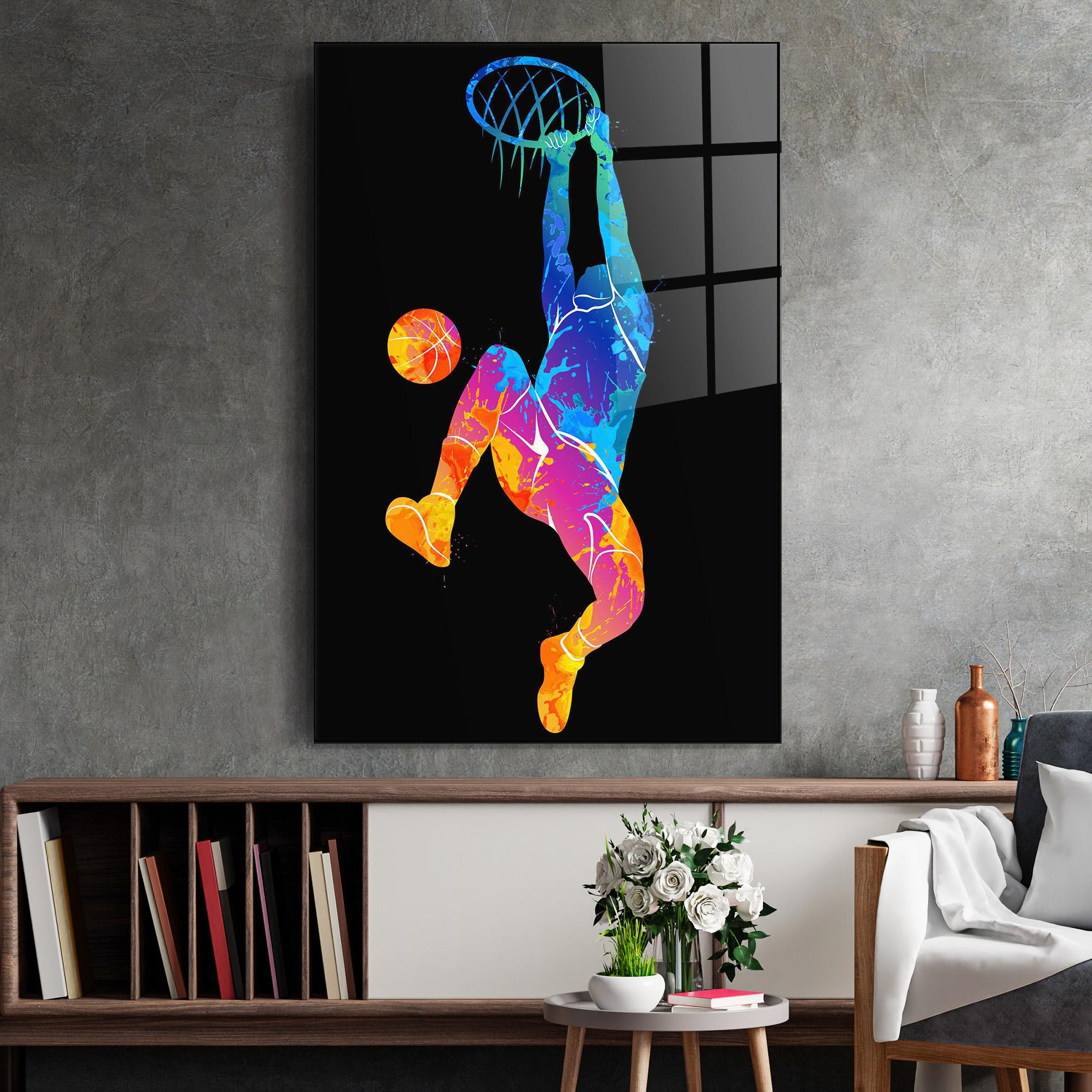 Obraz na Szkle Blue Basket Hoop mockup 2