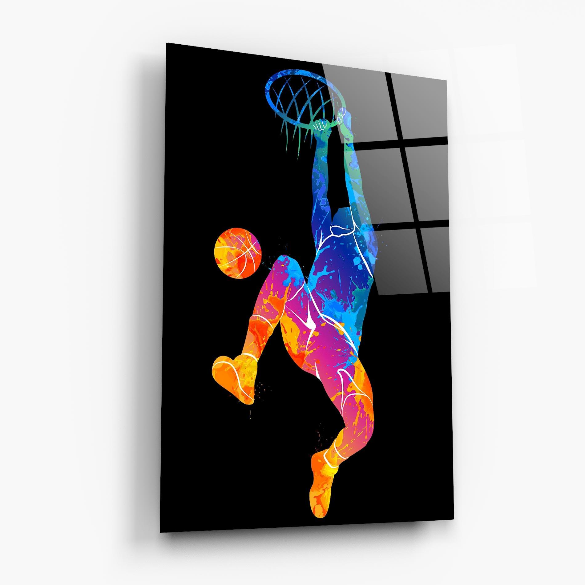Obraz na Szkle Blue Basket Hoop mockup 6