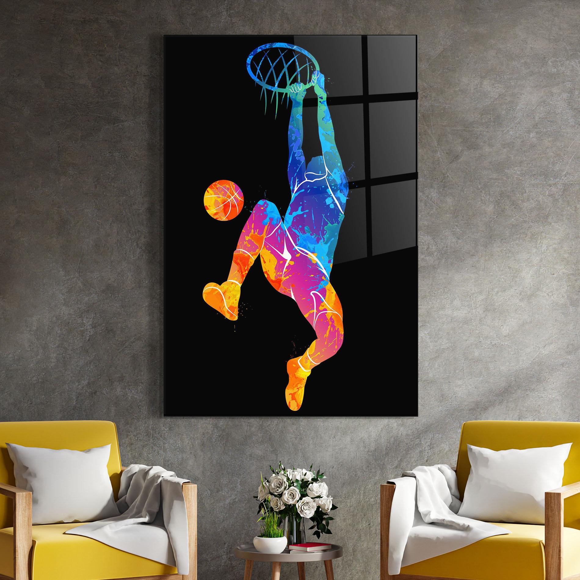 Obraz na Szkle Blue Basket Hoop mockup 4