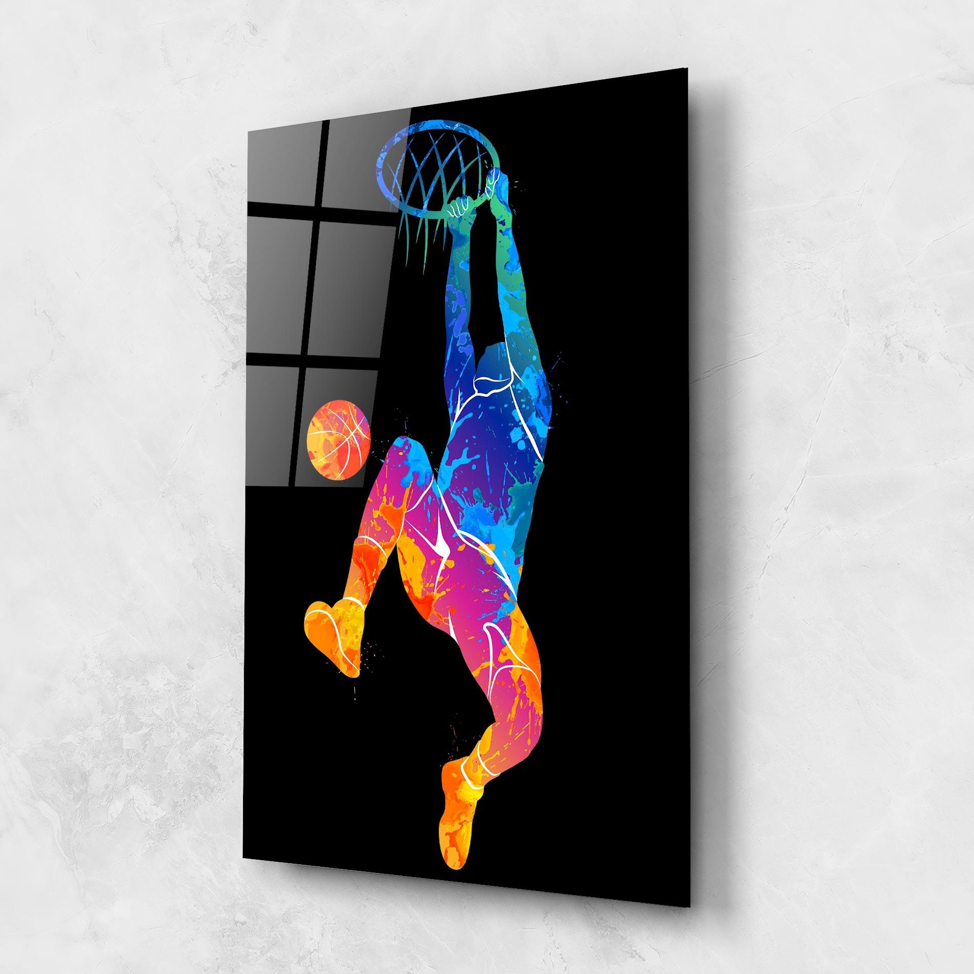 Obraz na Szkle Blue Basket Hoop mockup 1