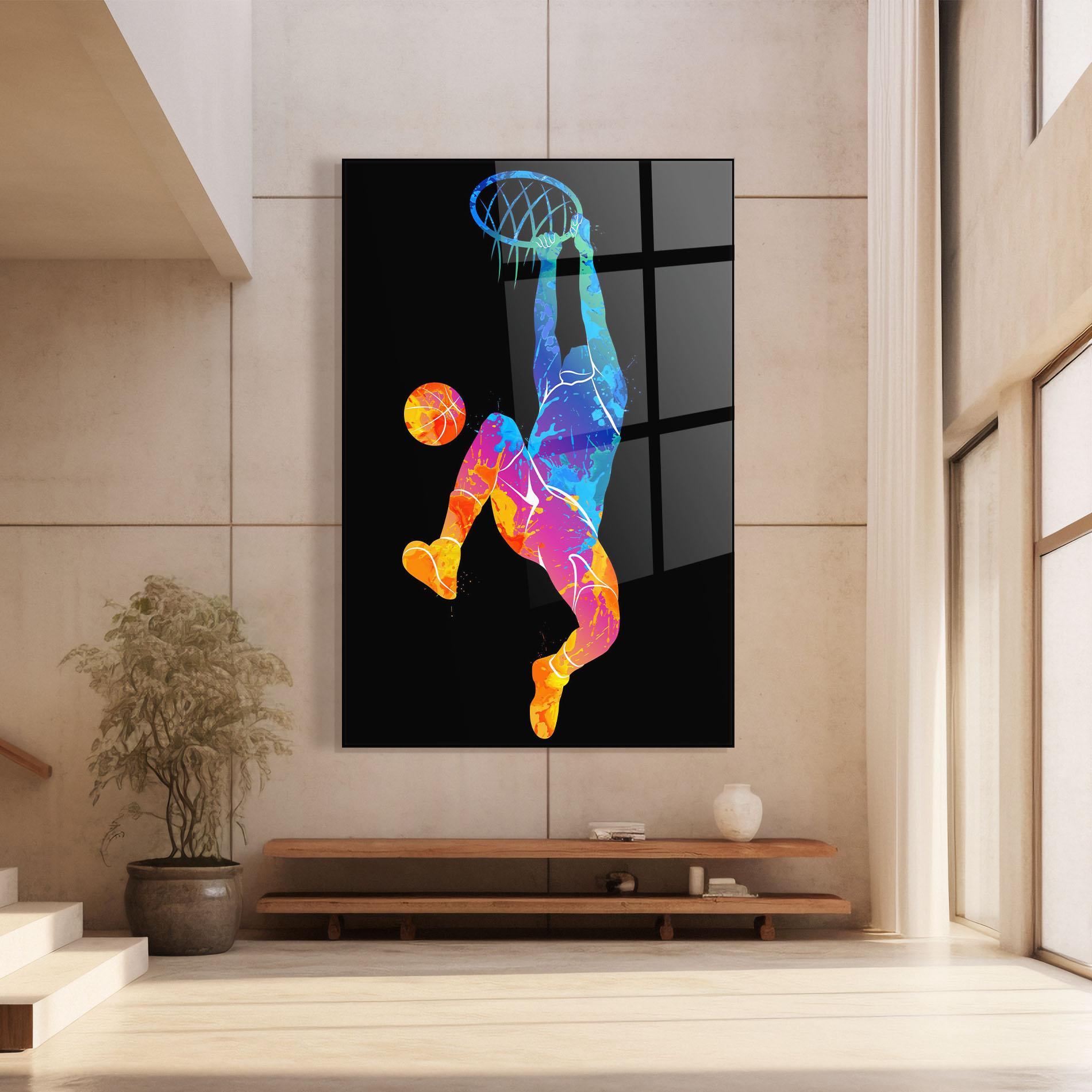 Obraz na Szkle Blue Basket Hoop mockup 8