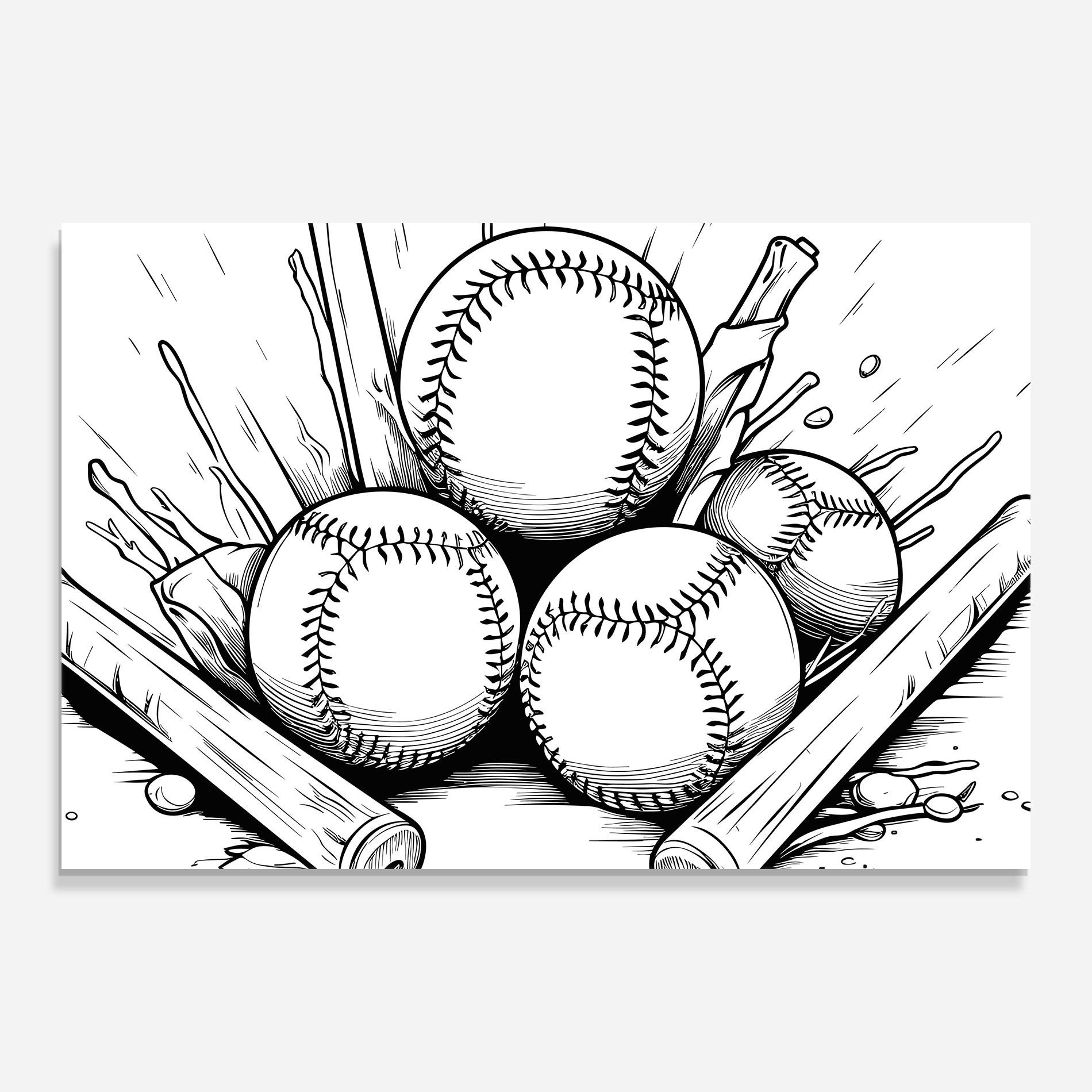 Obraz na Szkle Big Baseball Ball mockup 0