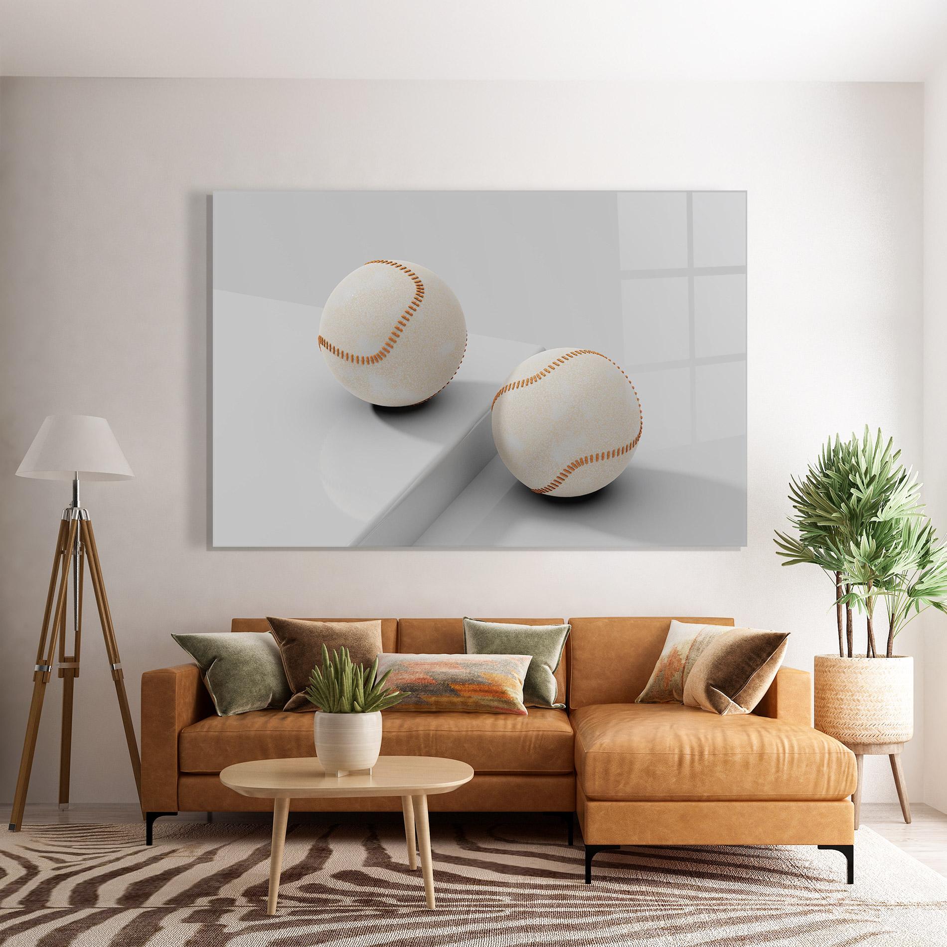 Obraz na Szkle Baseball Ball On White mockup 7