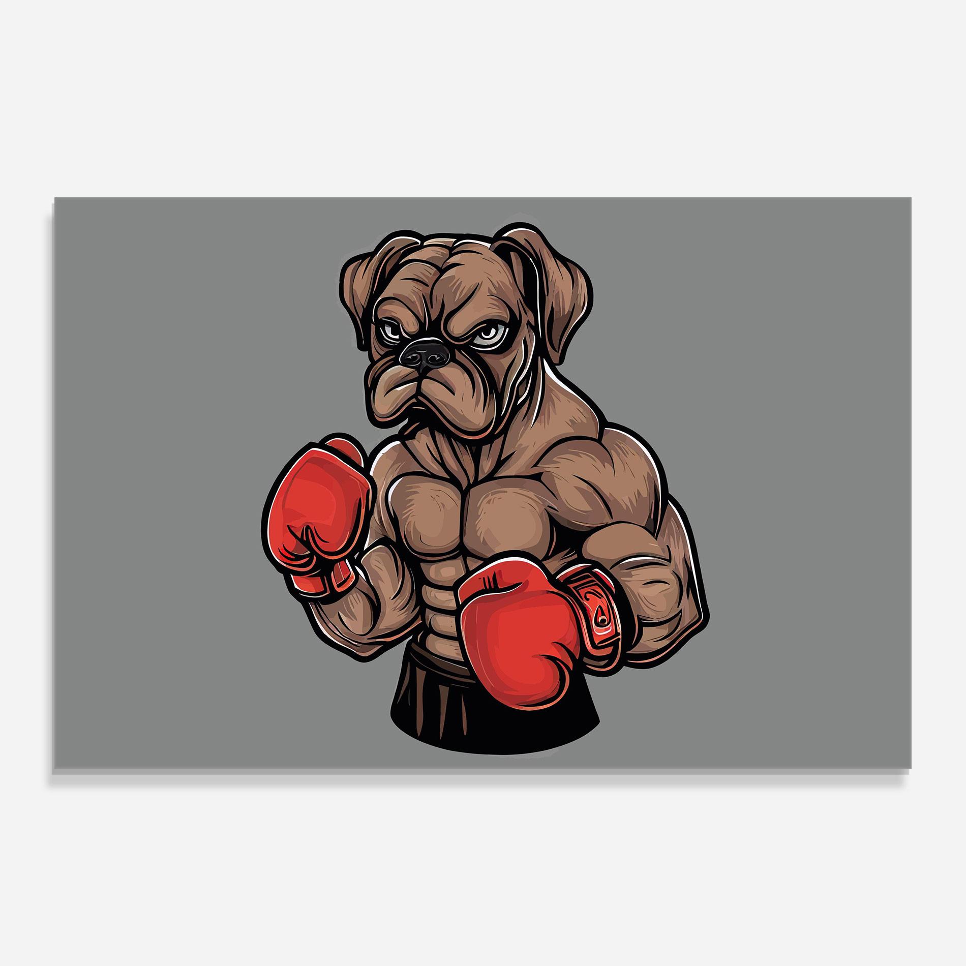 Obraz na Szkle Boxer Dog mockup 0