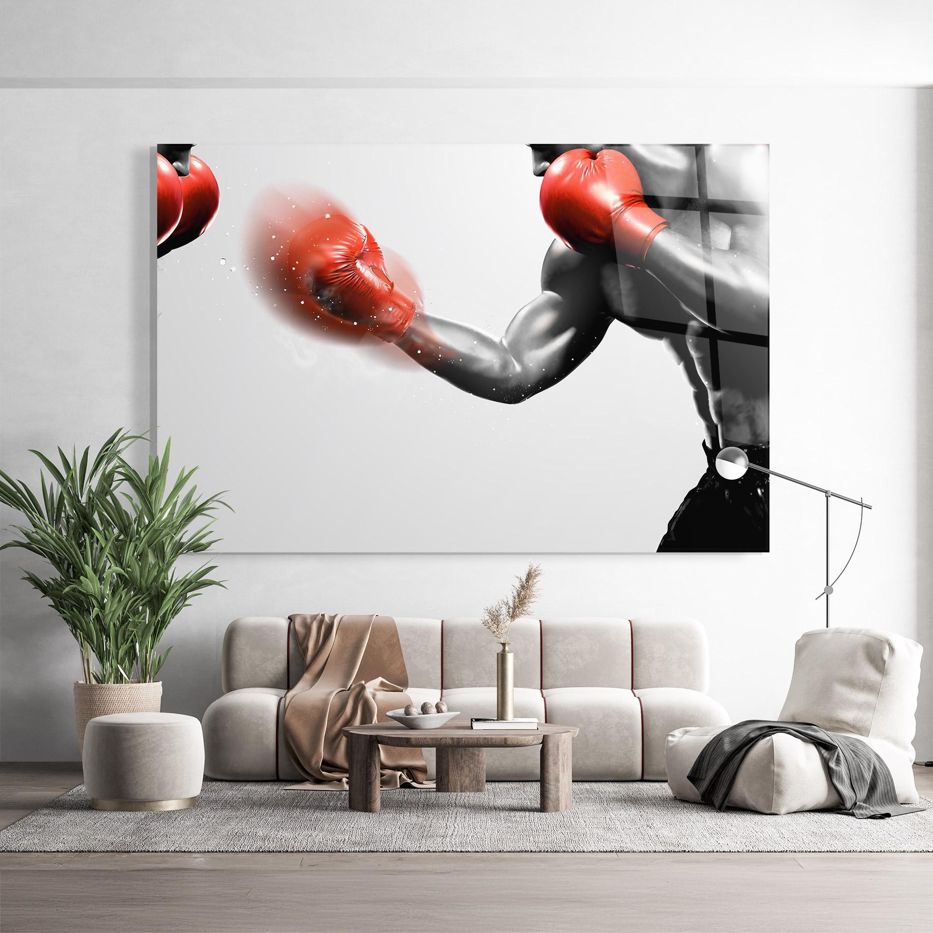 Obraz na Szkle Red Smoke Box mockup 9