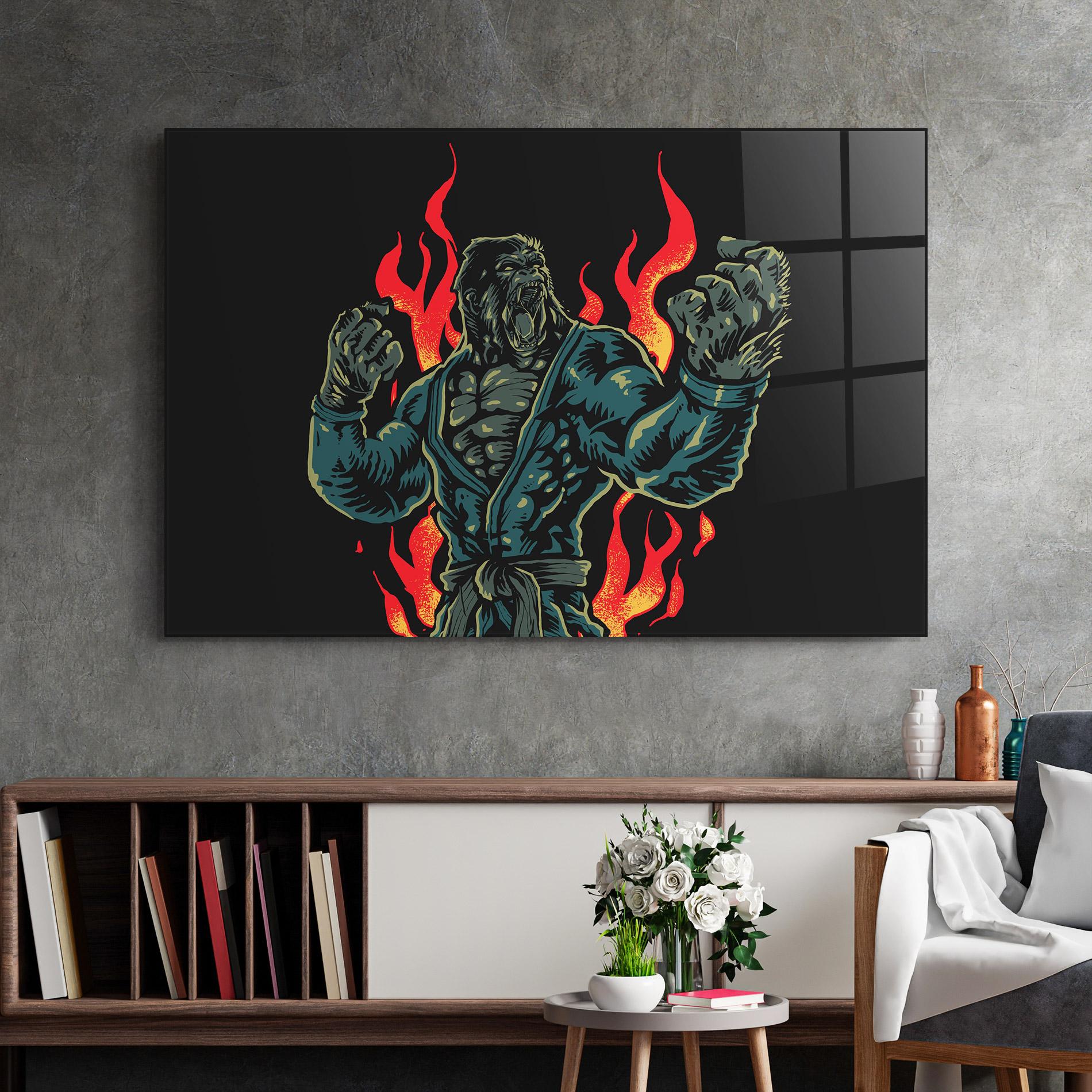 Obraz na Szkle Gorilla Box Fighter mockup 2