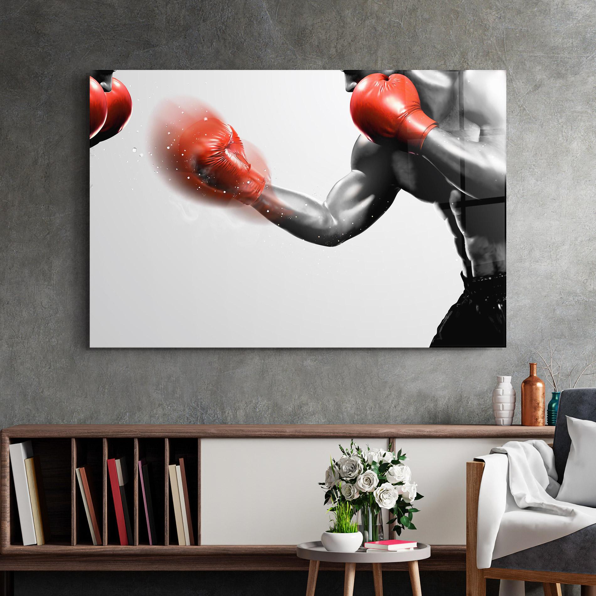 Obraz na Szkle Red Smoke Box mockup 2