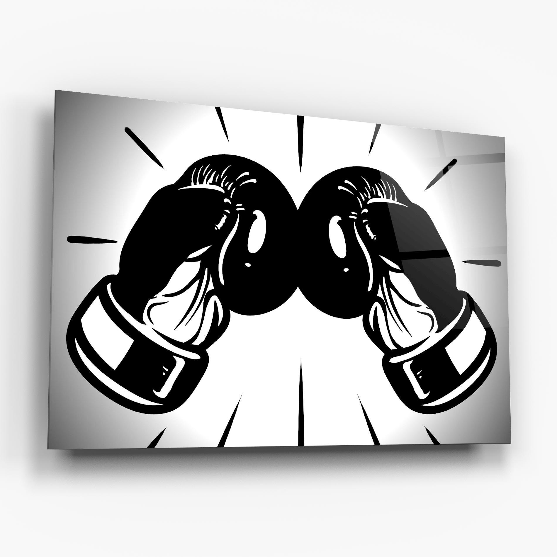 Obraz na Szkle Boxing Gloves Line mockup 6