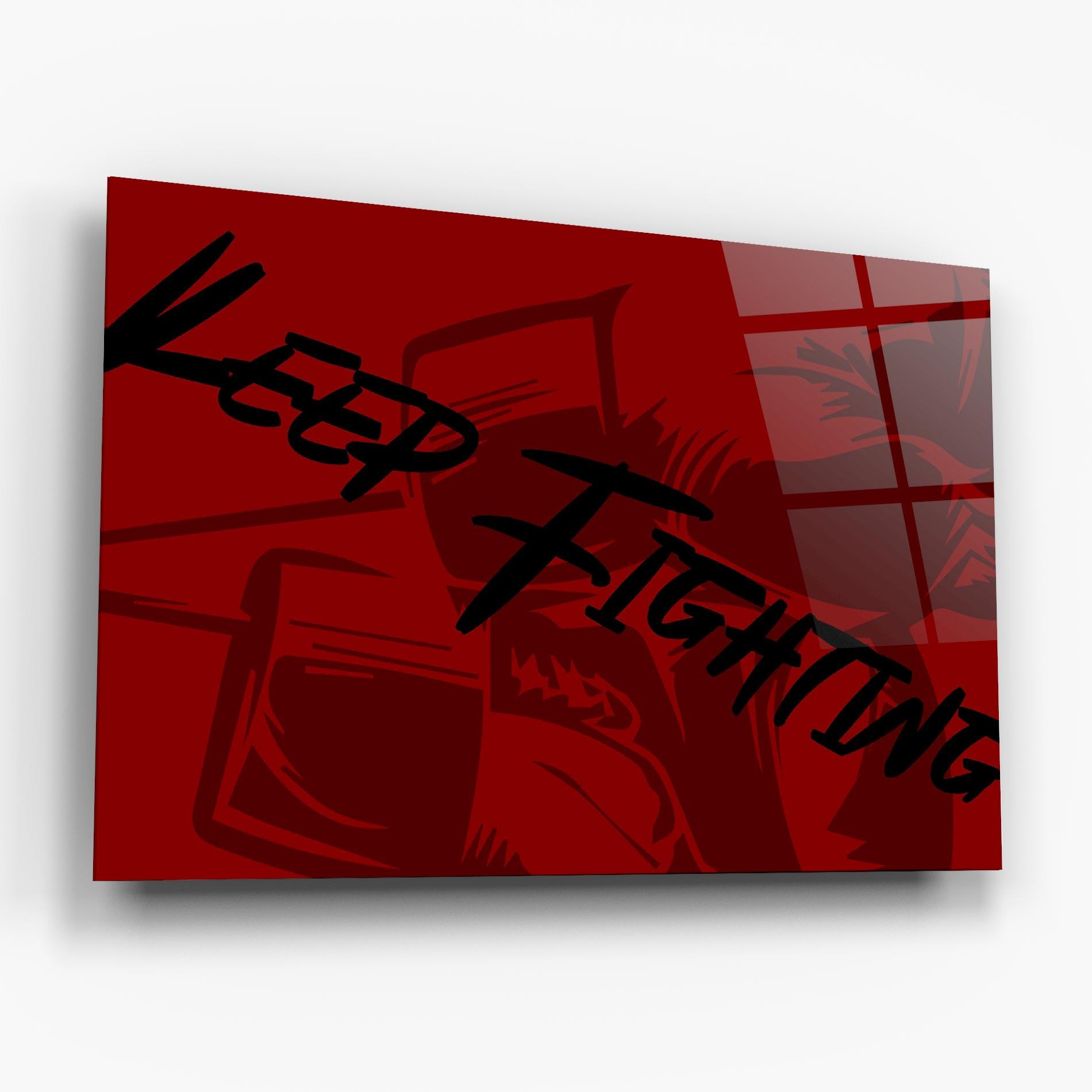 Obraz na Szkle Keep Fighting mockup 6