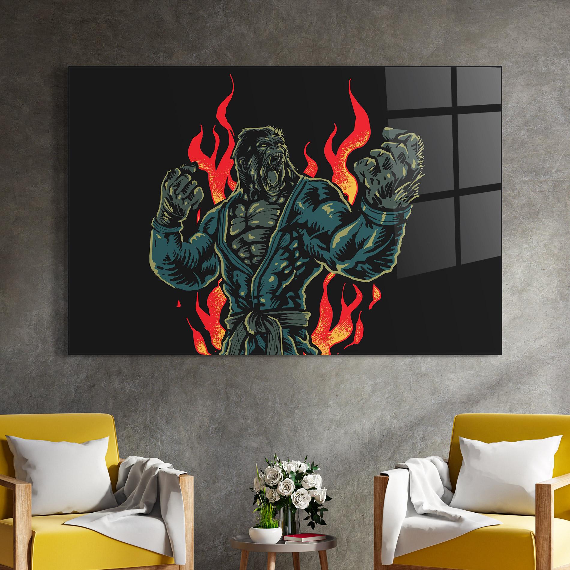 Obraz na Szkle Gorilla Box Fighter mockup 4