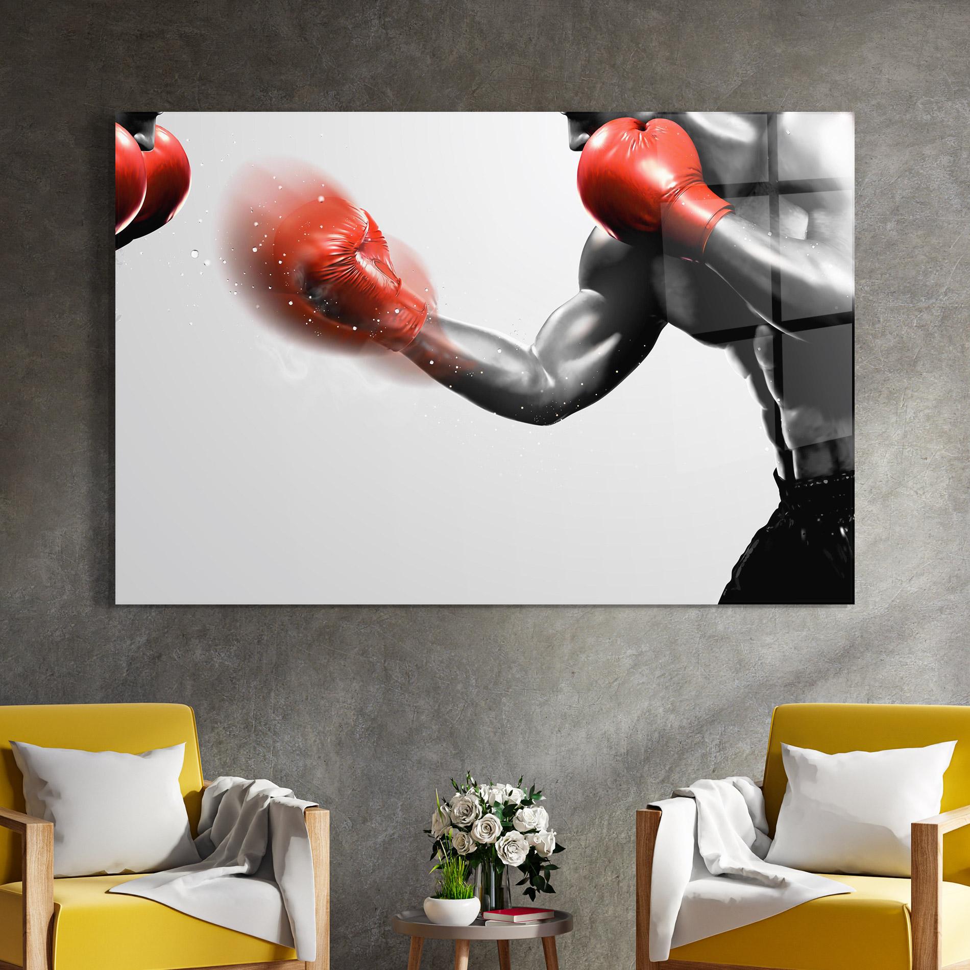 Obraz na Szkle Red Smoke Box mockup 4