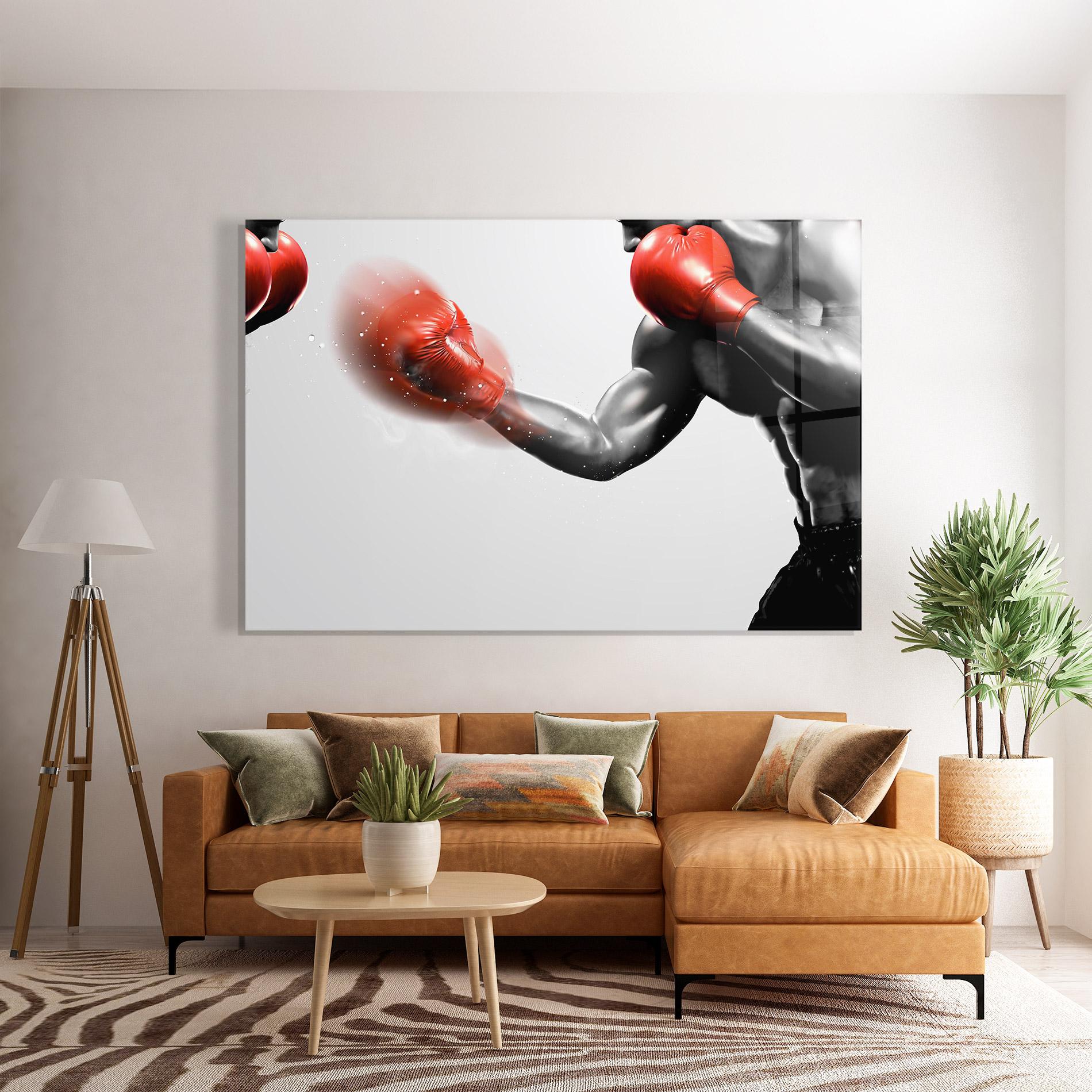 Obraz na Szkle Red Smoke Box mockup 7