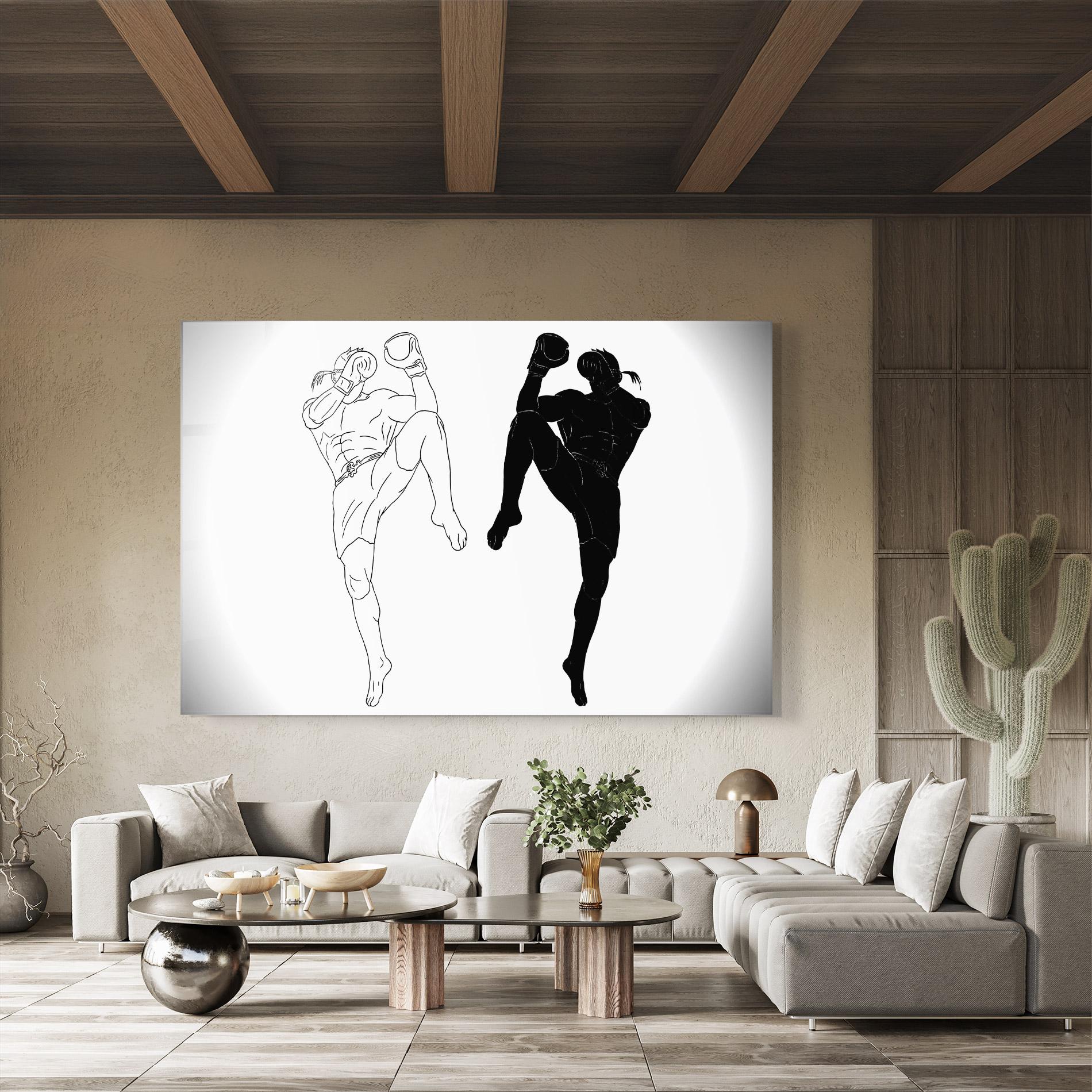 Obraz na Szkle Box Kungfu mockup 8