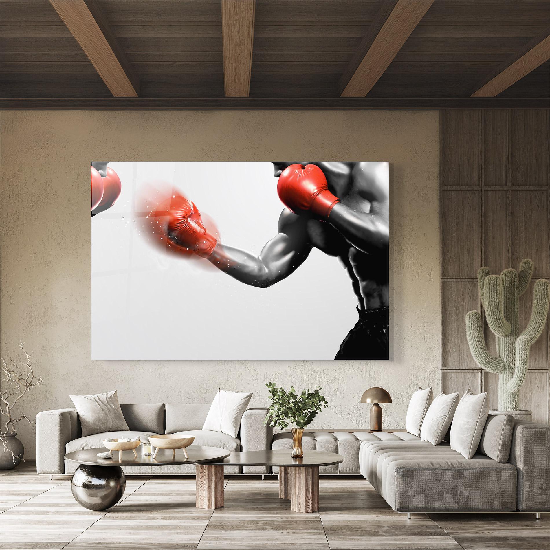 Obraz na Szkle Red Smoke Box mockup 8