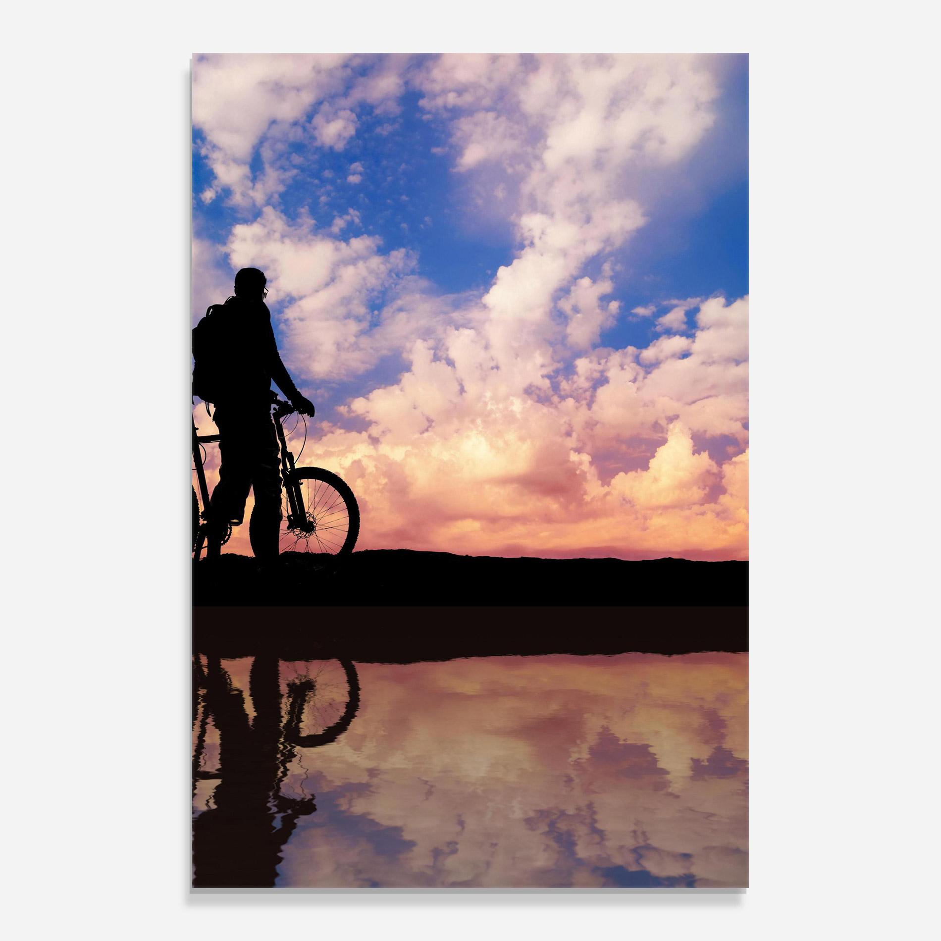 Obraz na Szkle Bike Sunset mockup 0