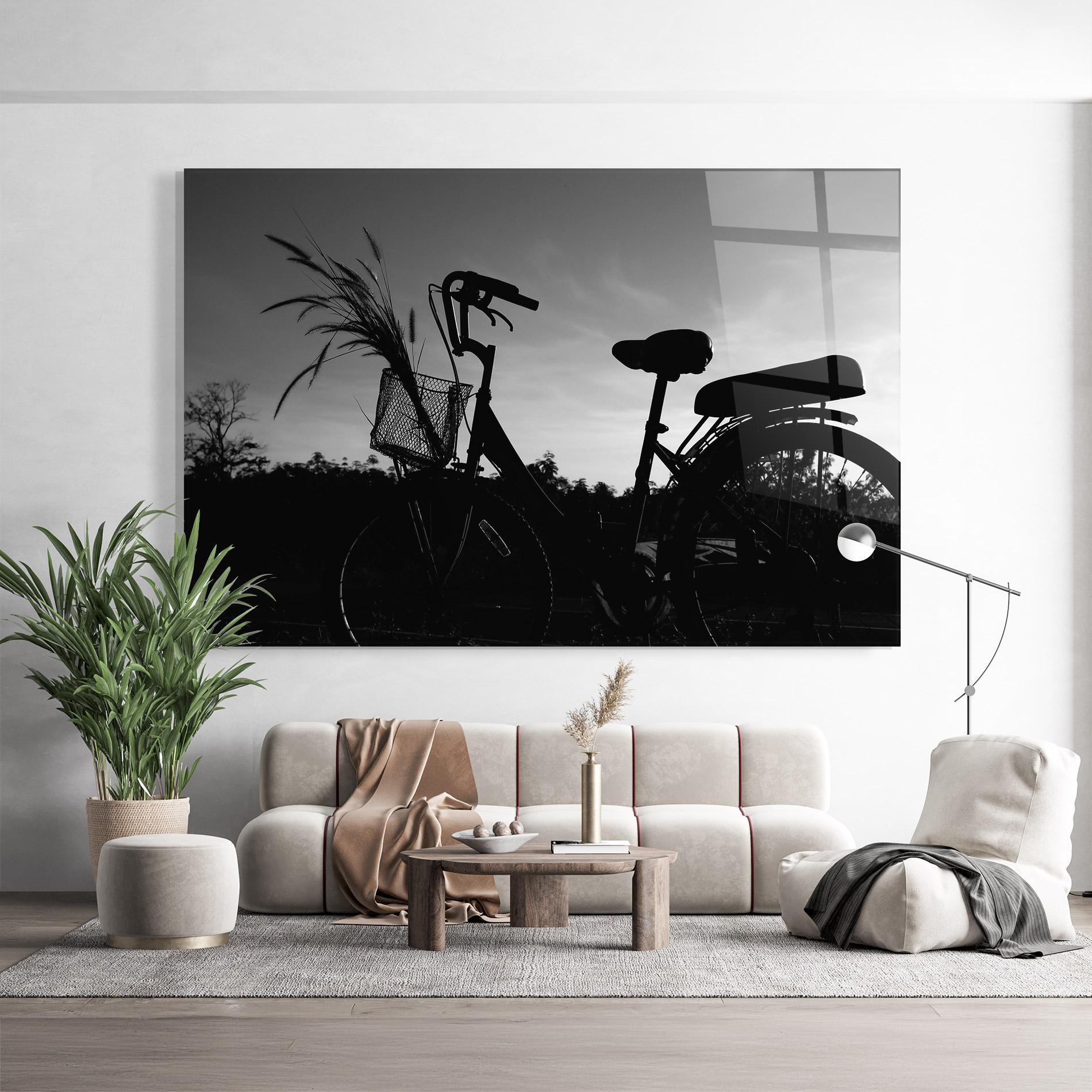 Obraz na Szkle Black Bike Shilouette mockup 9