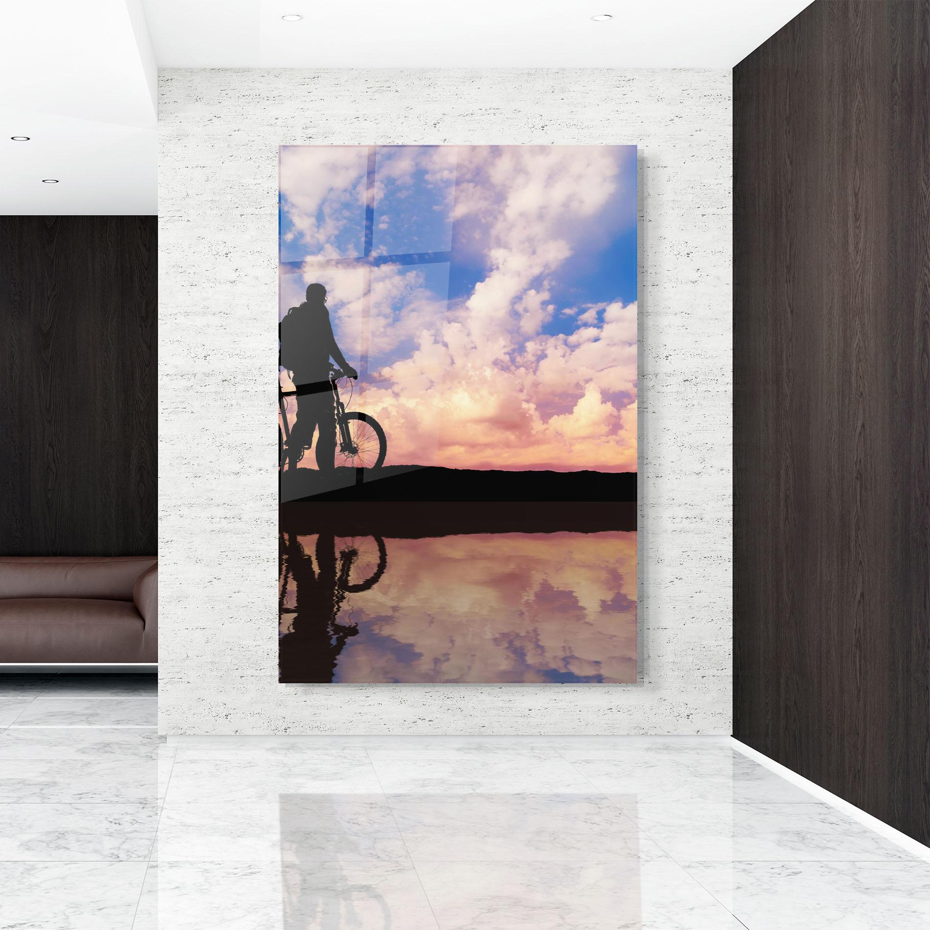 Obraz na Szkle Bike Sunset mockup 9