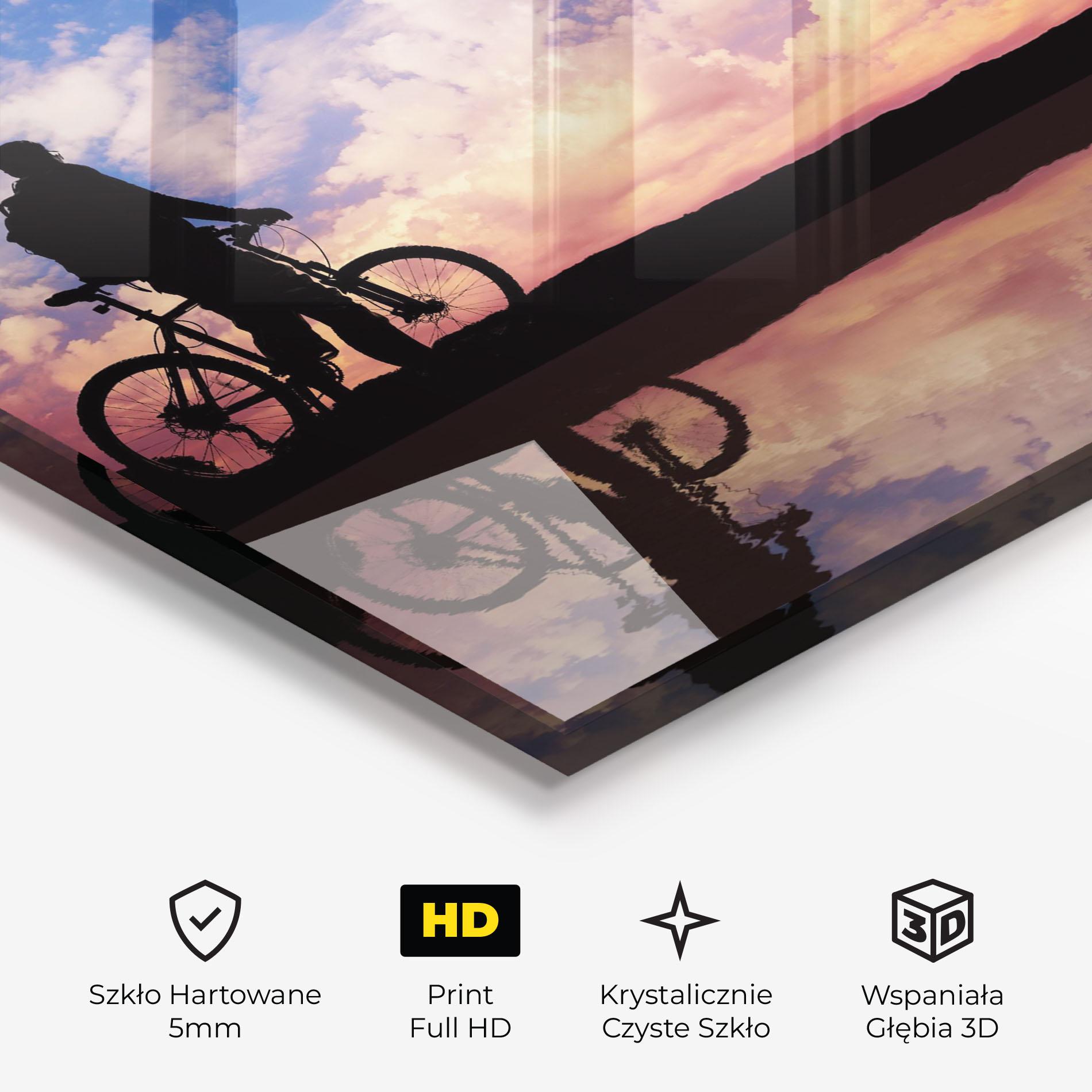 Obraz na Szkle Bike Sunset mockup 3
