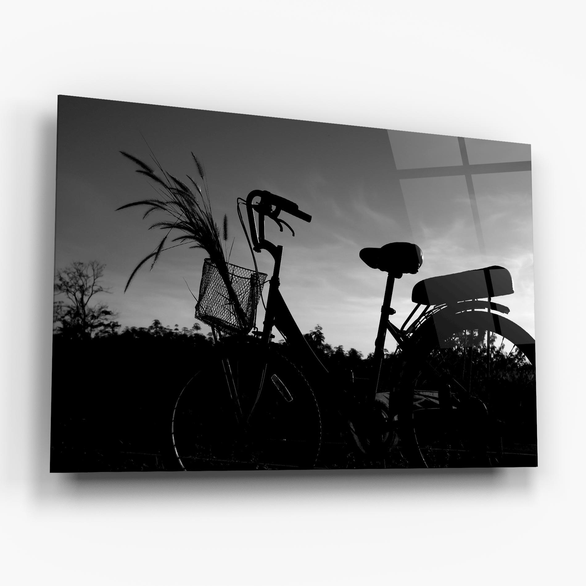 Obraz na Szkle Black Bike Shilouette mockup 6