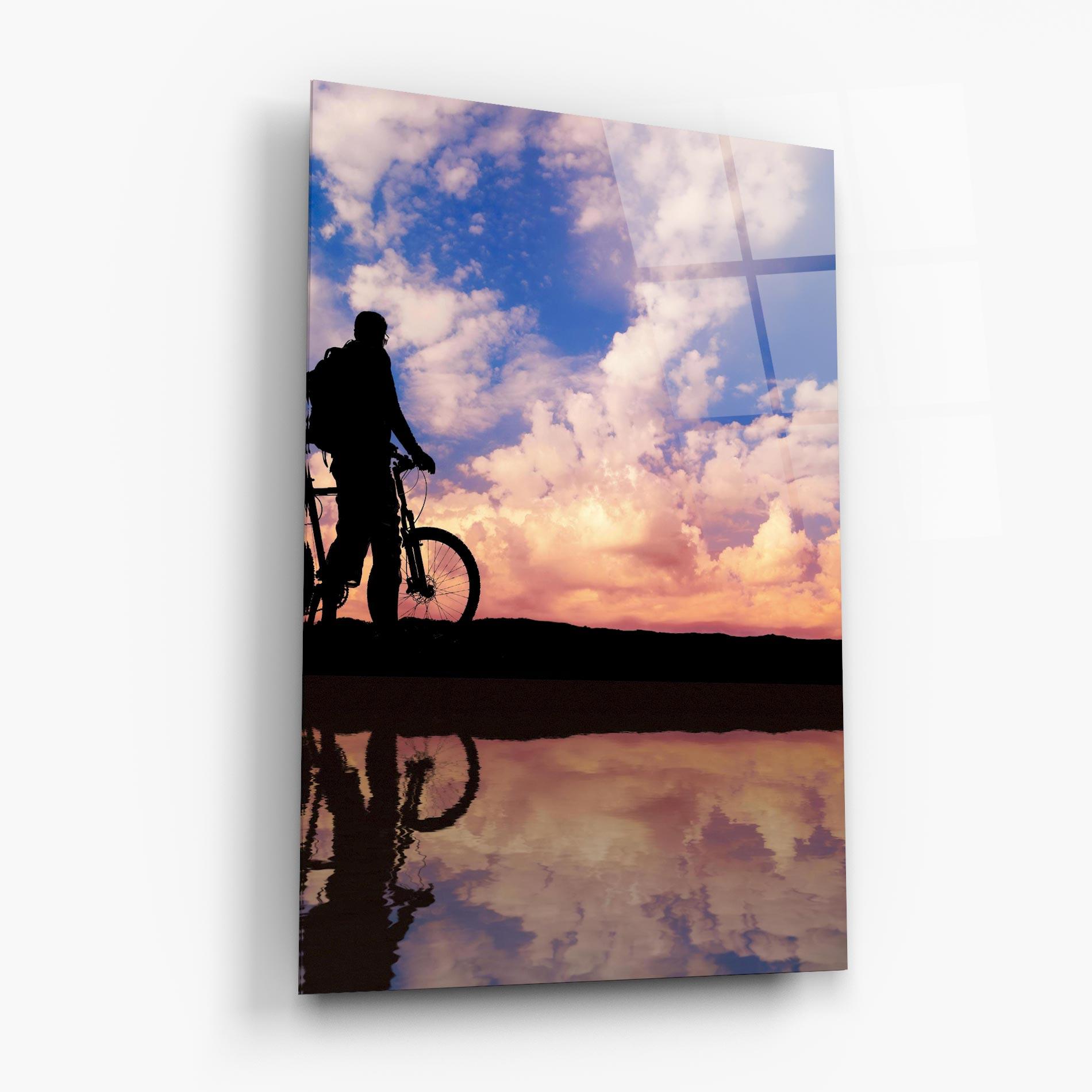 Obraz na Szkle Bike Sunset mockup 6
