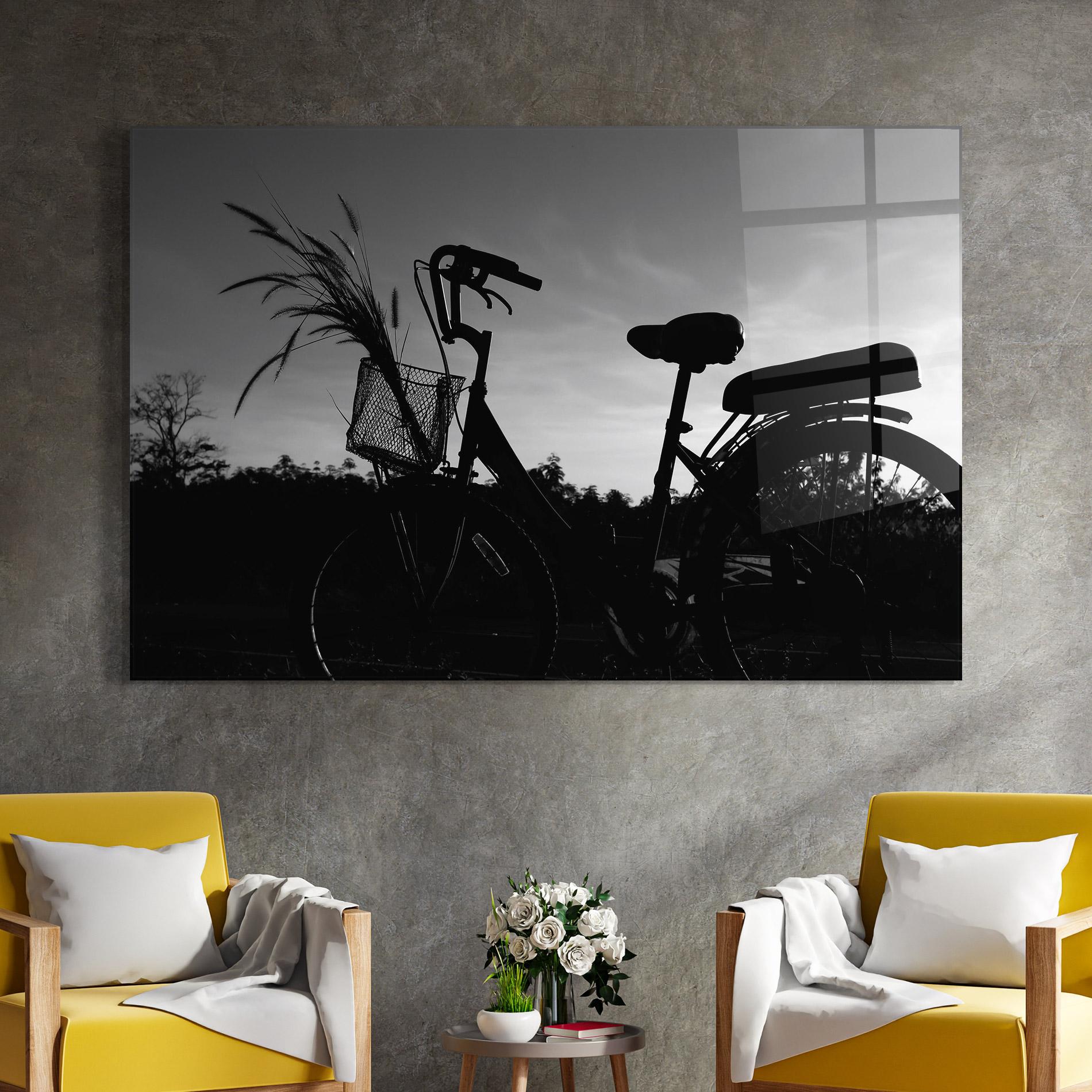 Obraz na Szkle Black Bike Shilouette mockup 4