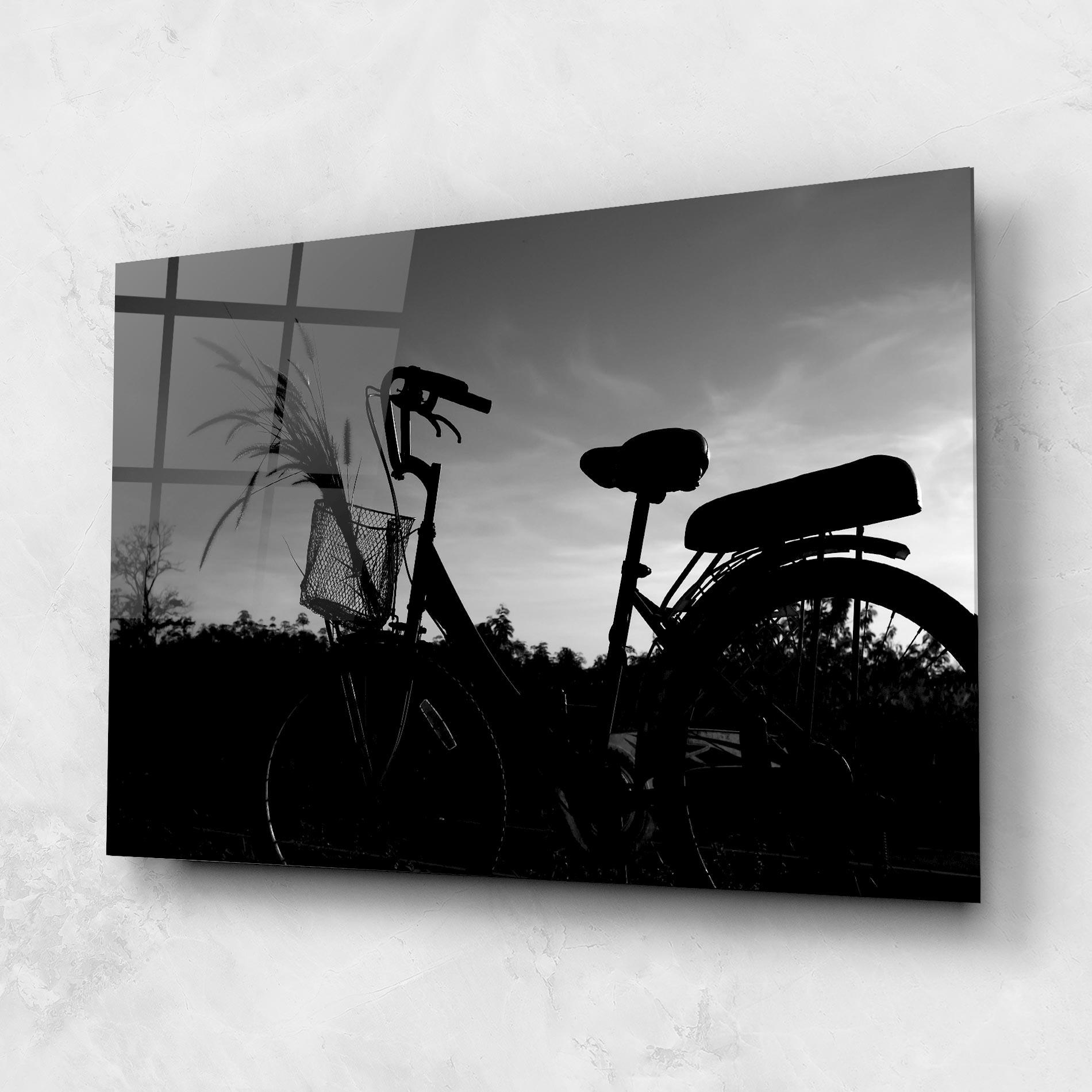 Obraz na Szkle Black Bike Shilouette mockup 1