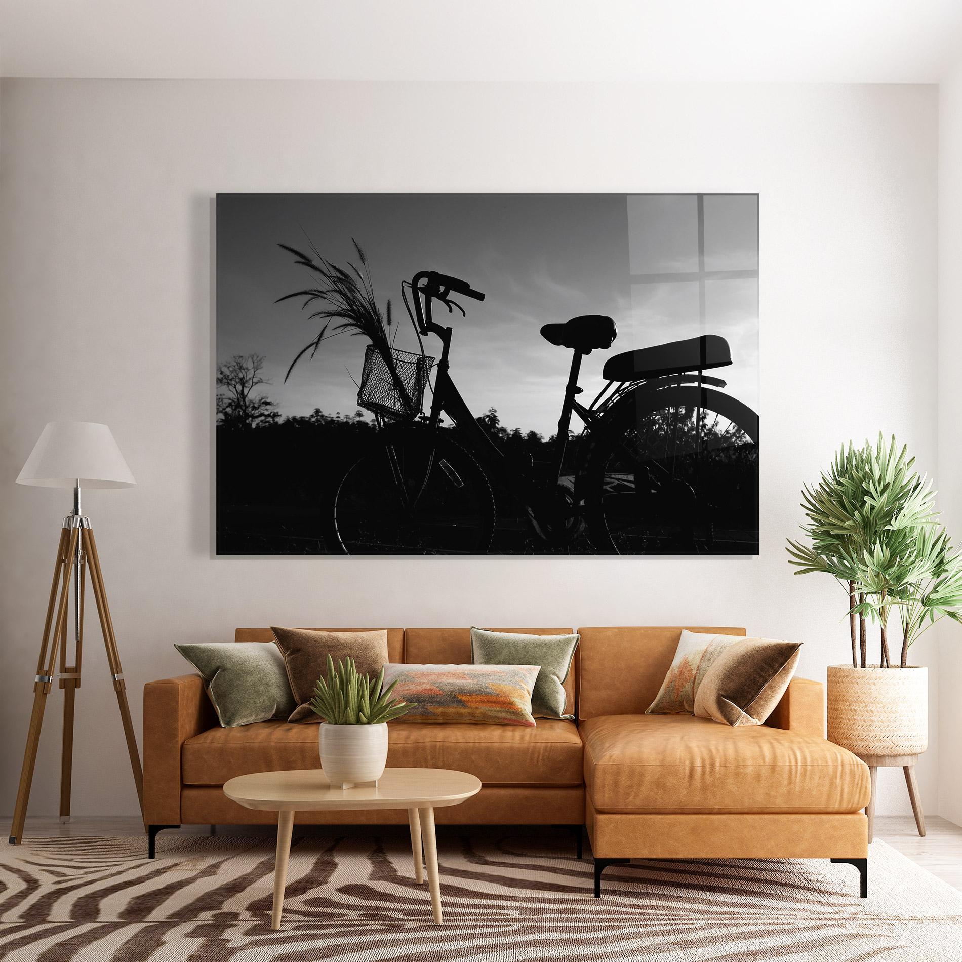 Obraz na Szkle Black Bike Shilouette mockup 7