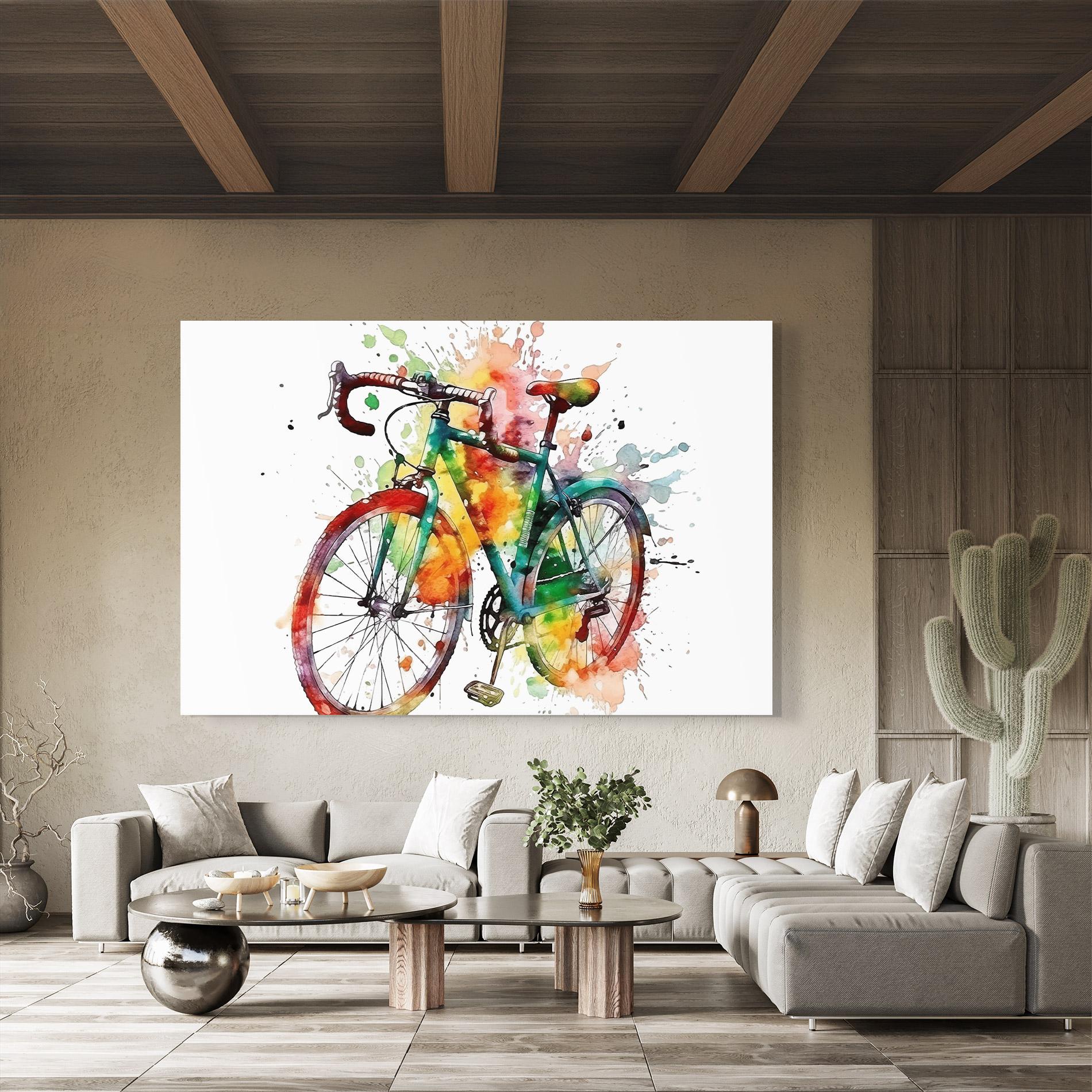 Obraz na Szkle Bicycle Color Splash mockup 8
