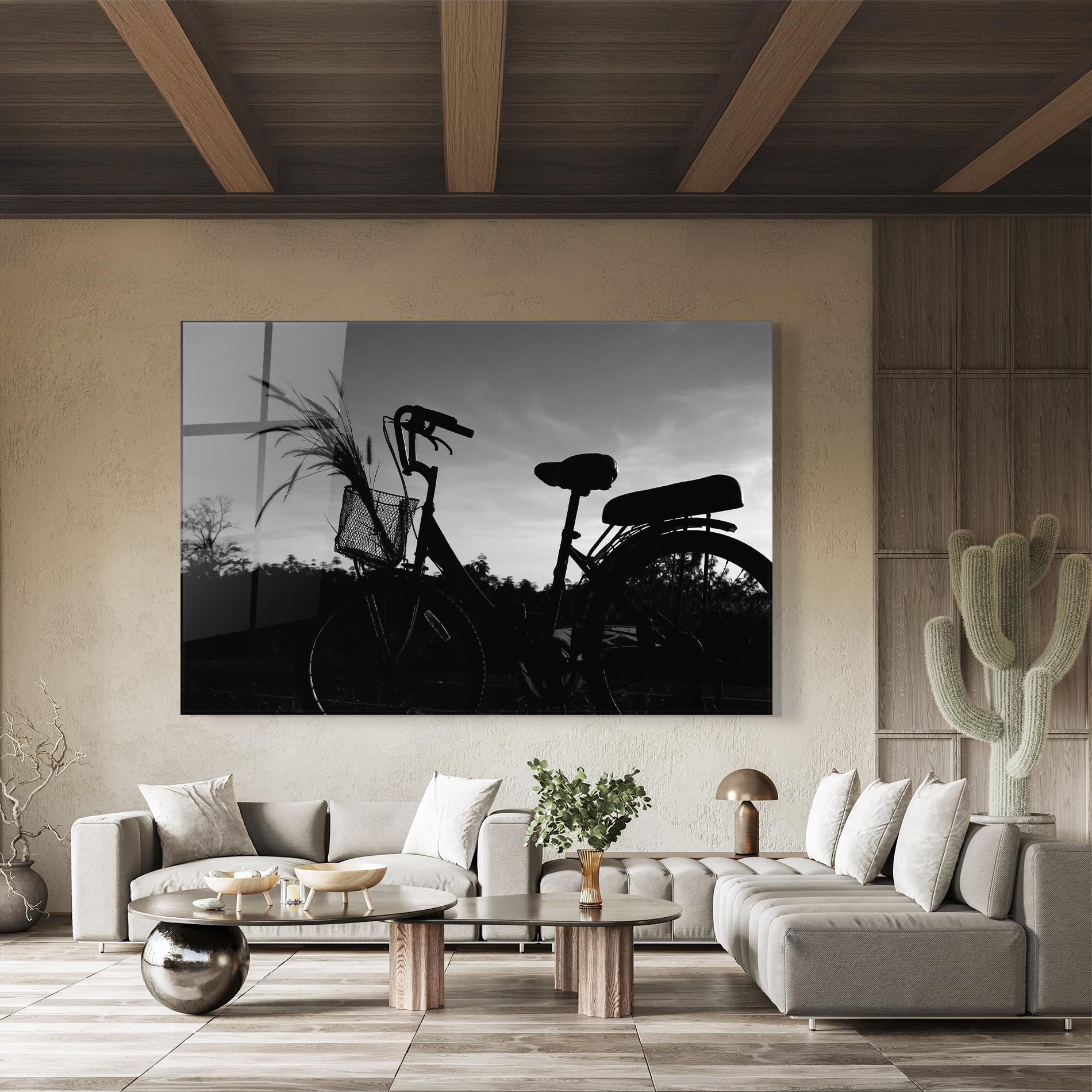 Obraz na Szkle Black Bike Shilouette mockup 8