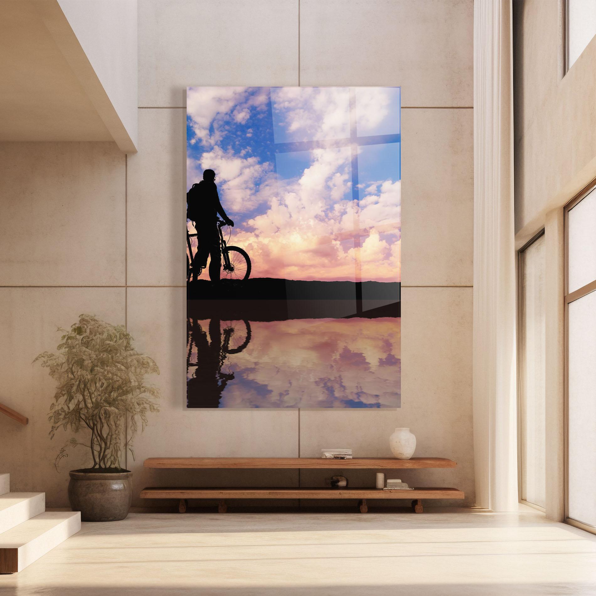 Obraz na Szkle Bike Sunset mockup 8