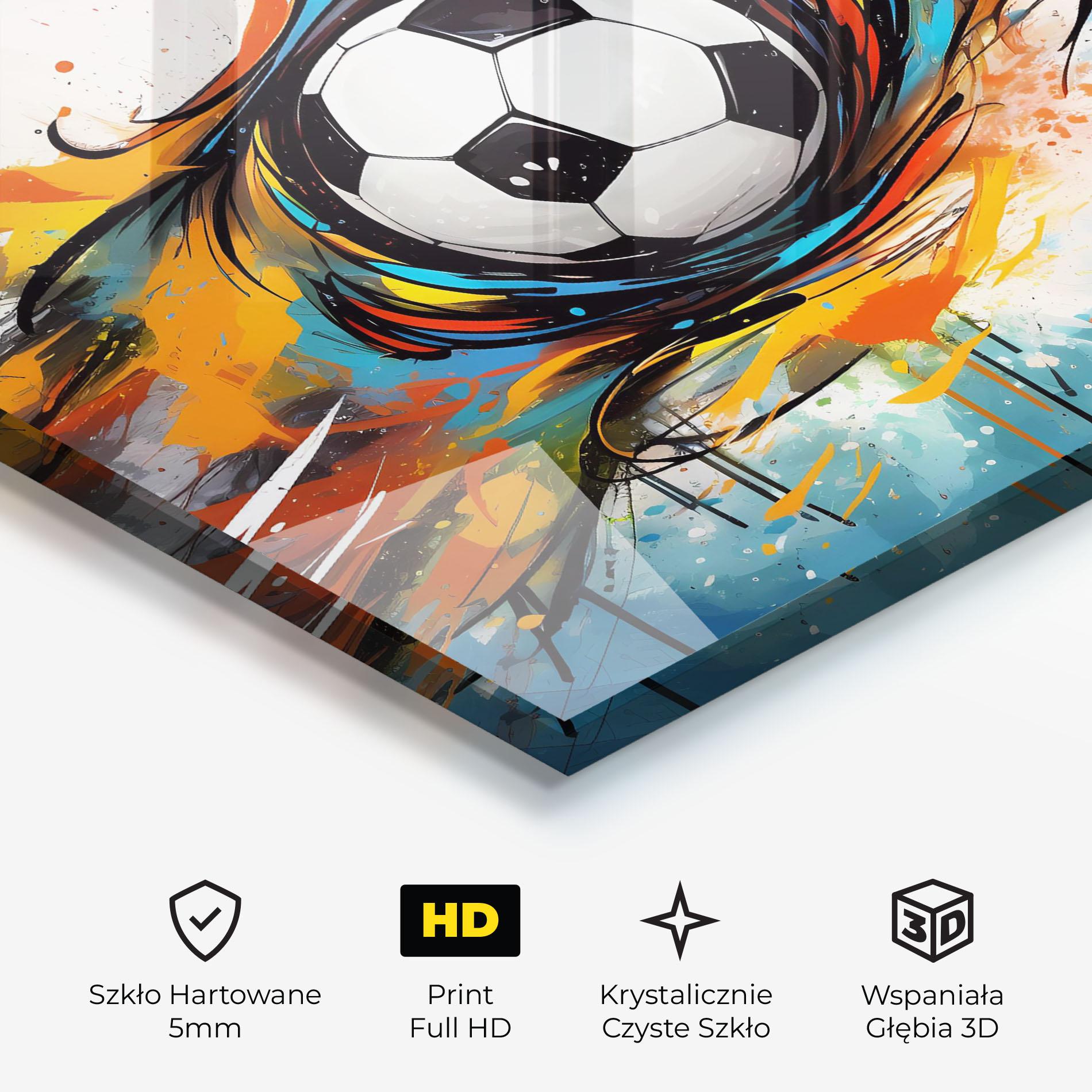 Obraz na Szkle Football Flight Graffiti mockup 3