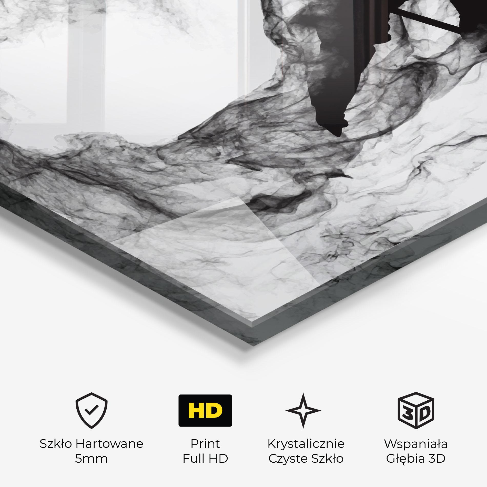 Obraz na Szkle Black Smoke Hockey mockup 3