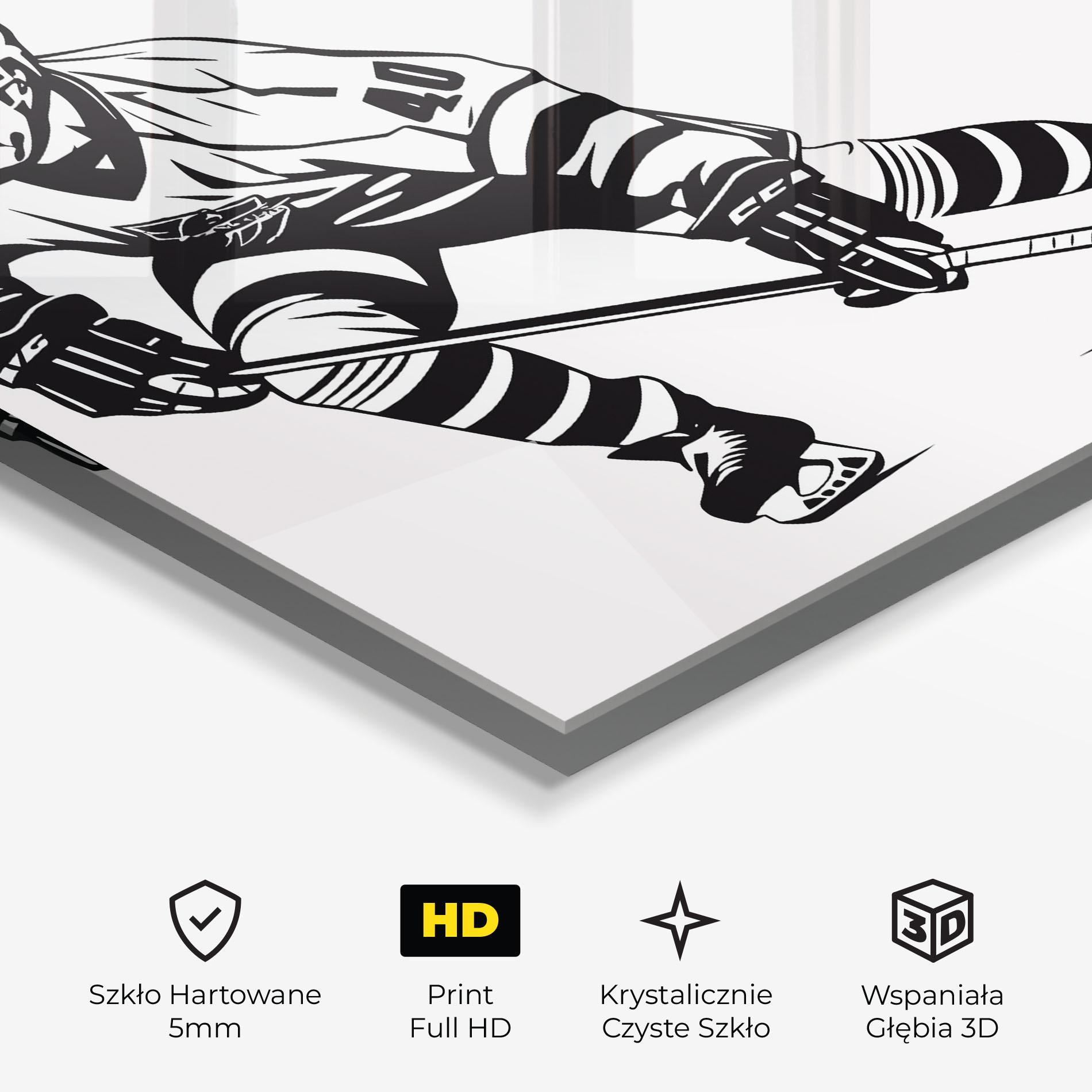 Obraz na Szkle Hockey Player mockup 3