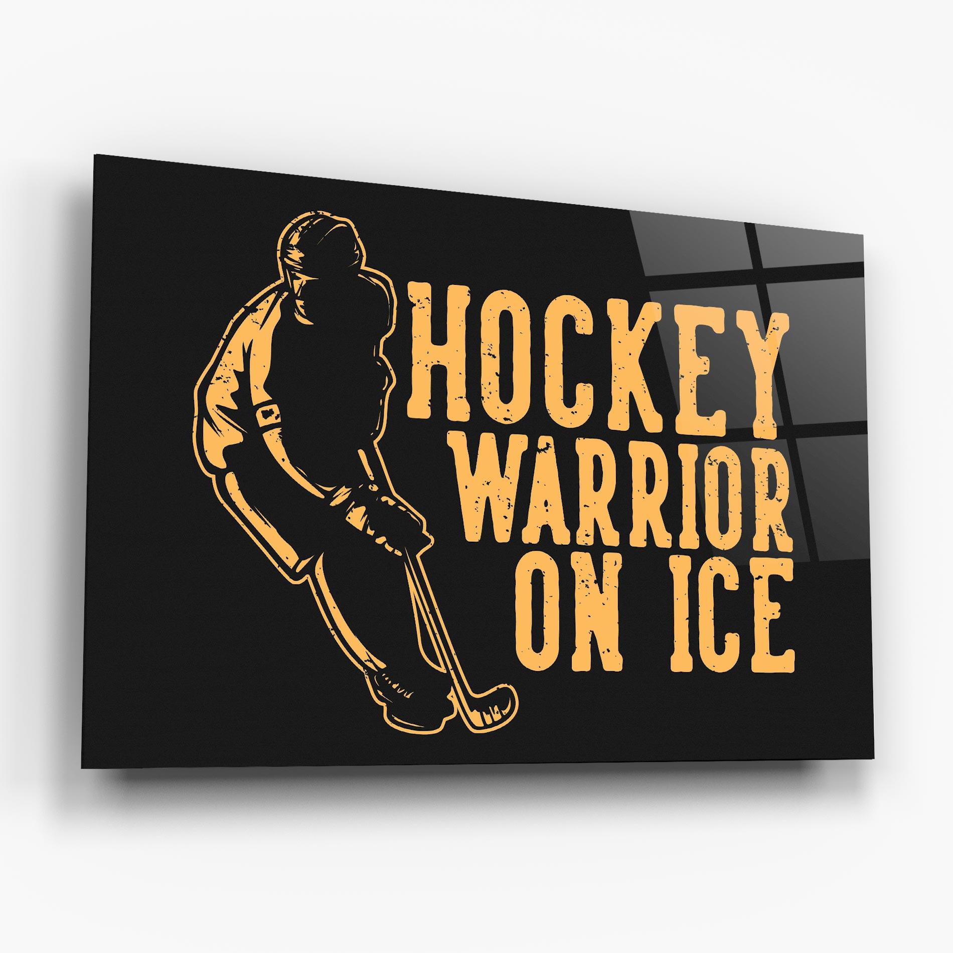 Obraz na Szkle Hockey Worrior mockup 6