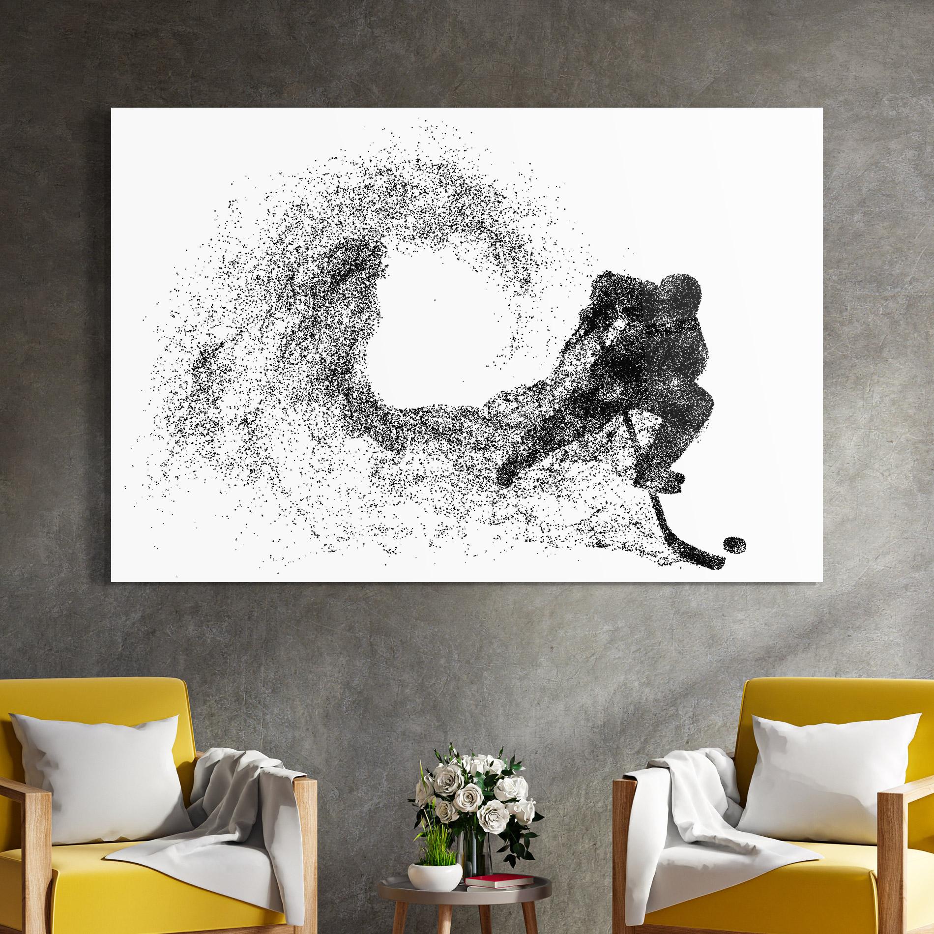 Obraz na Szkle Hockey Playing mockup 4