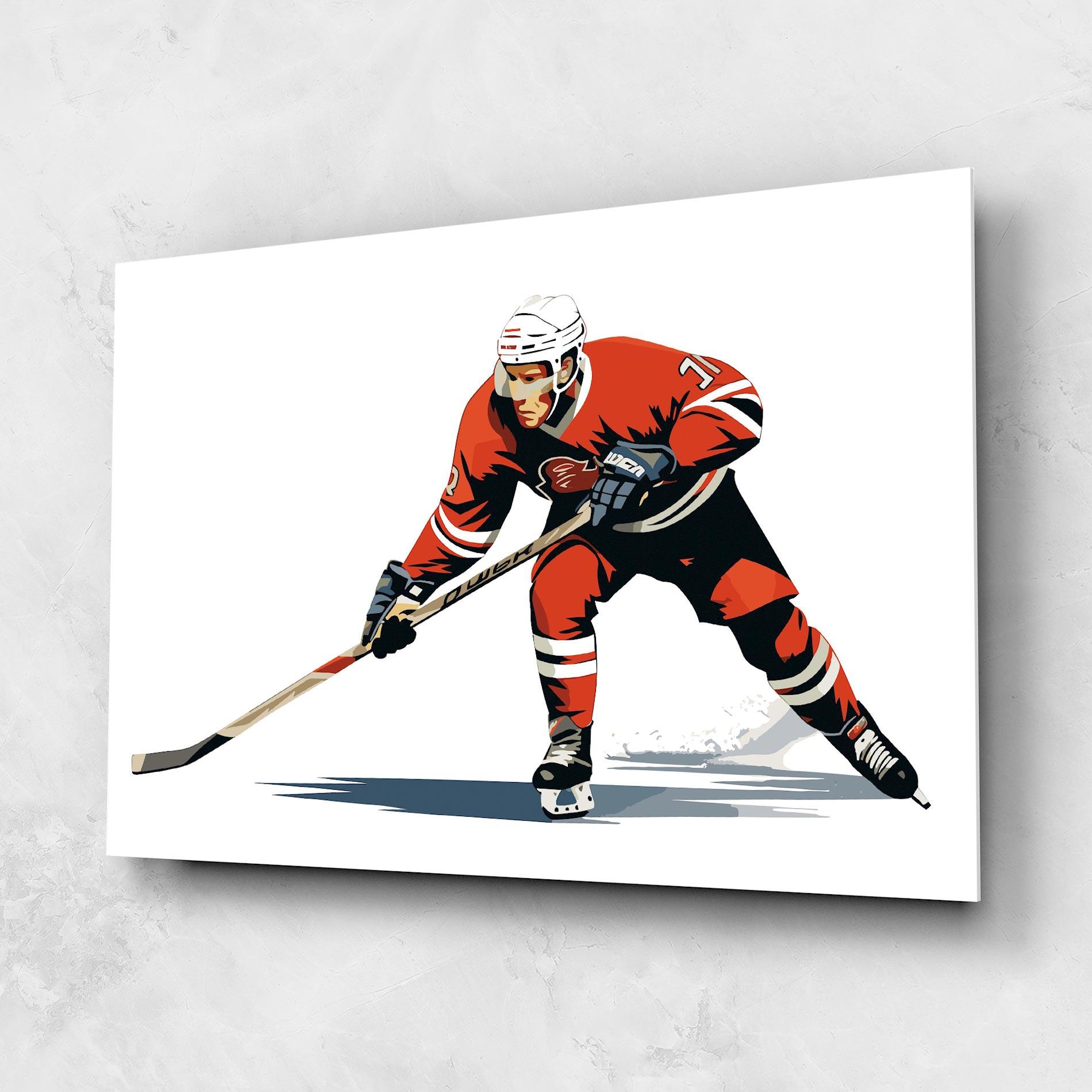 Obraz na Szkle Hockey Orange Player mockup 1
