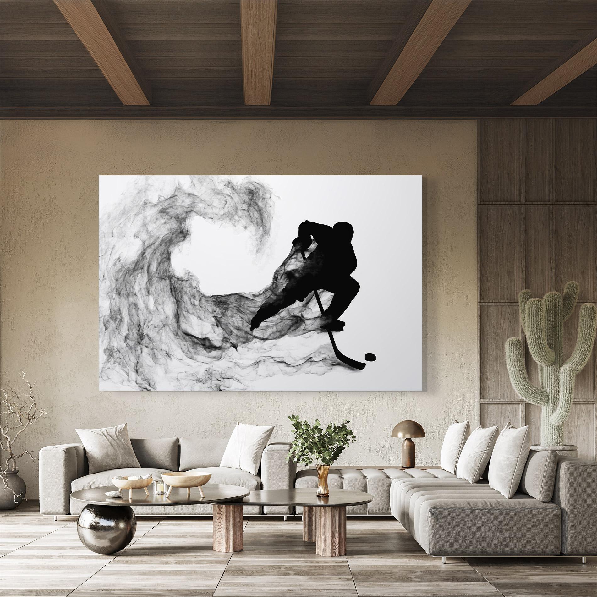 Obraz na Szkle Black Smoke Hockey mockup 8