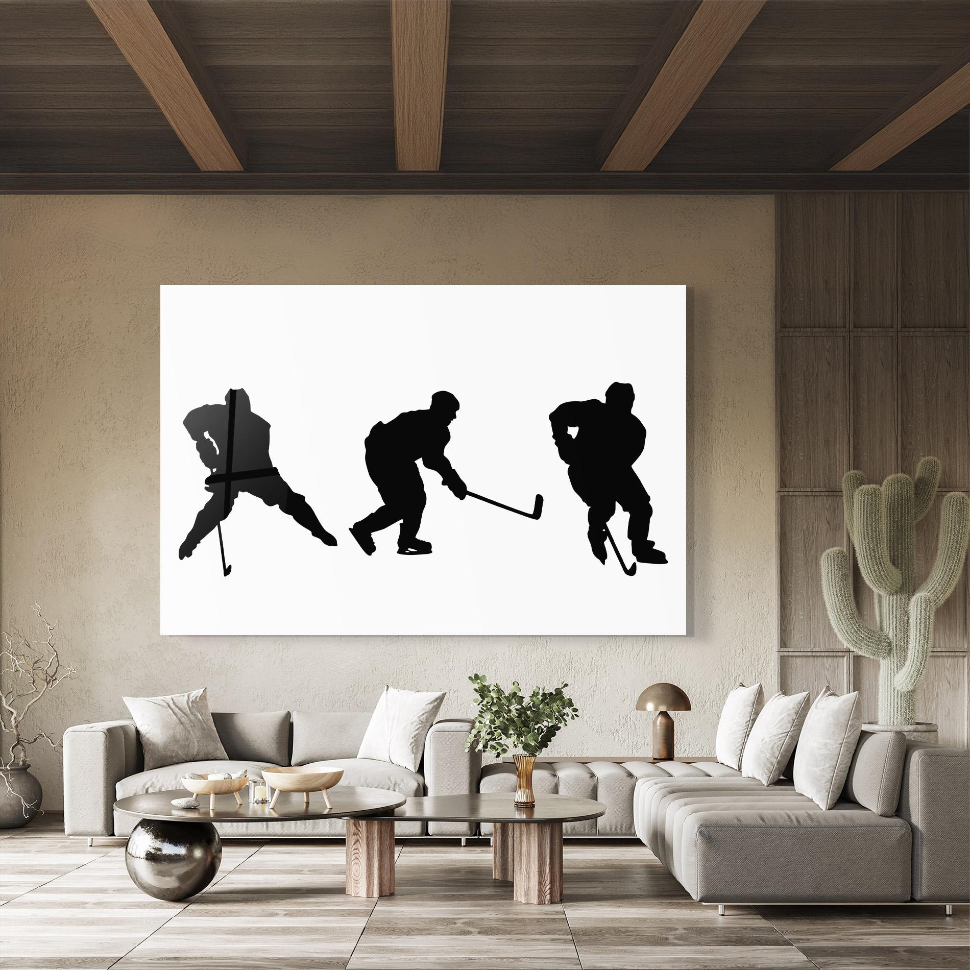 Obraz na Szkle Hockey Pose mockup 8