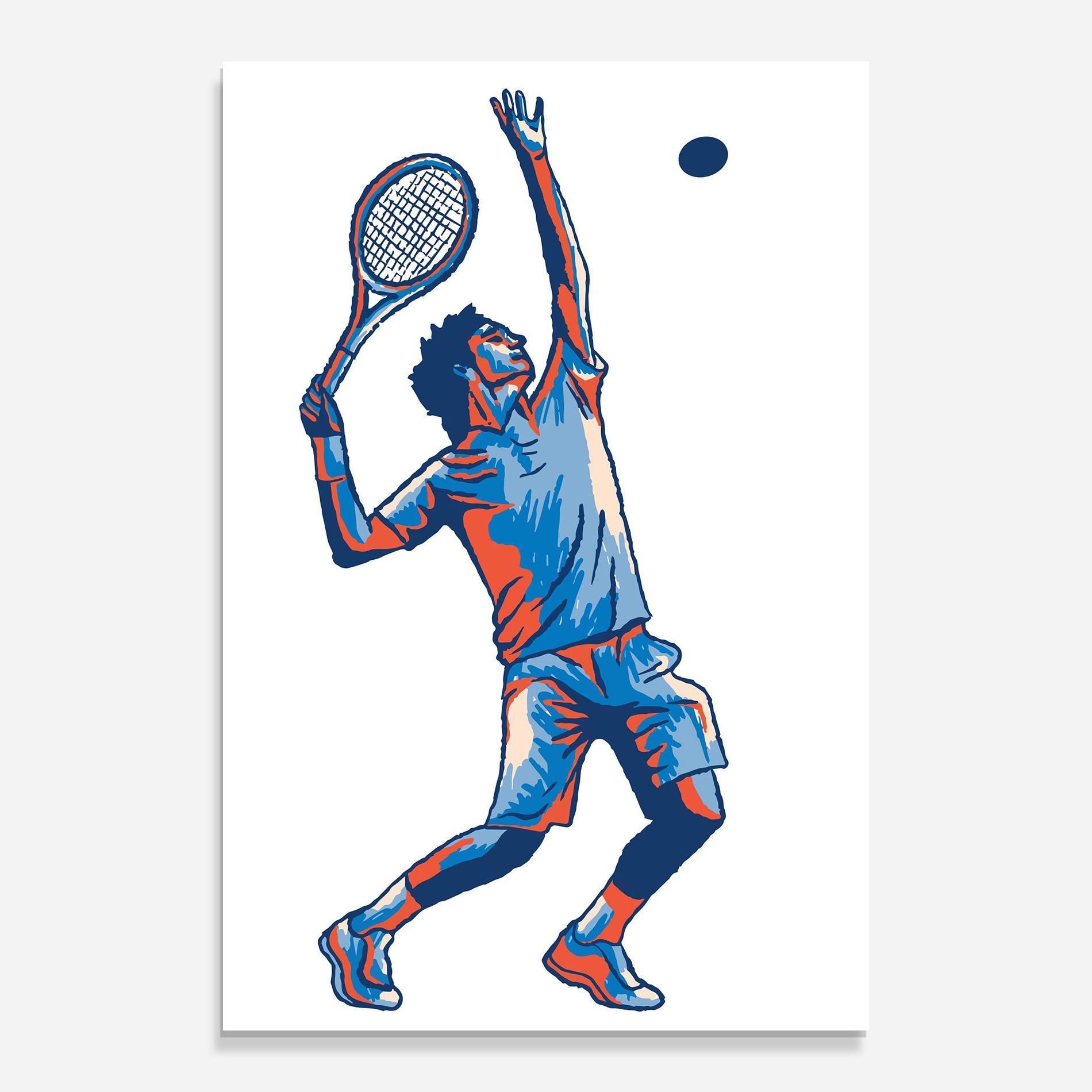 Obraz na Szkle Blue Red Tennis mockup 0