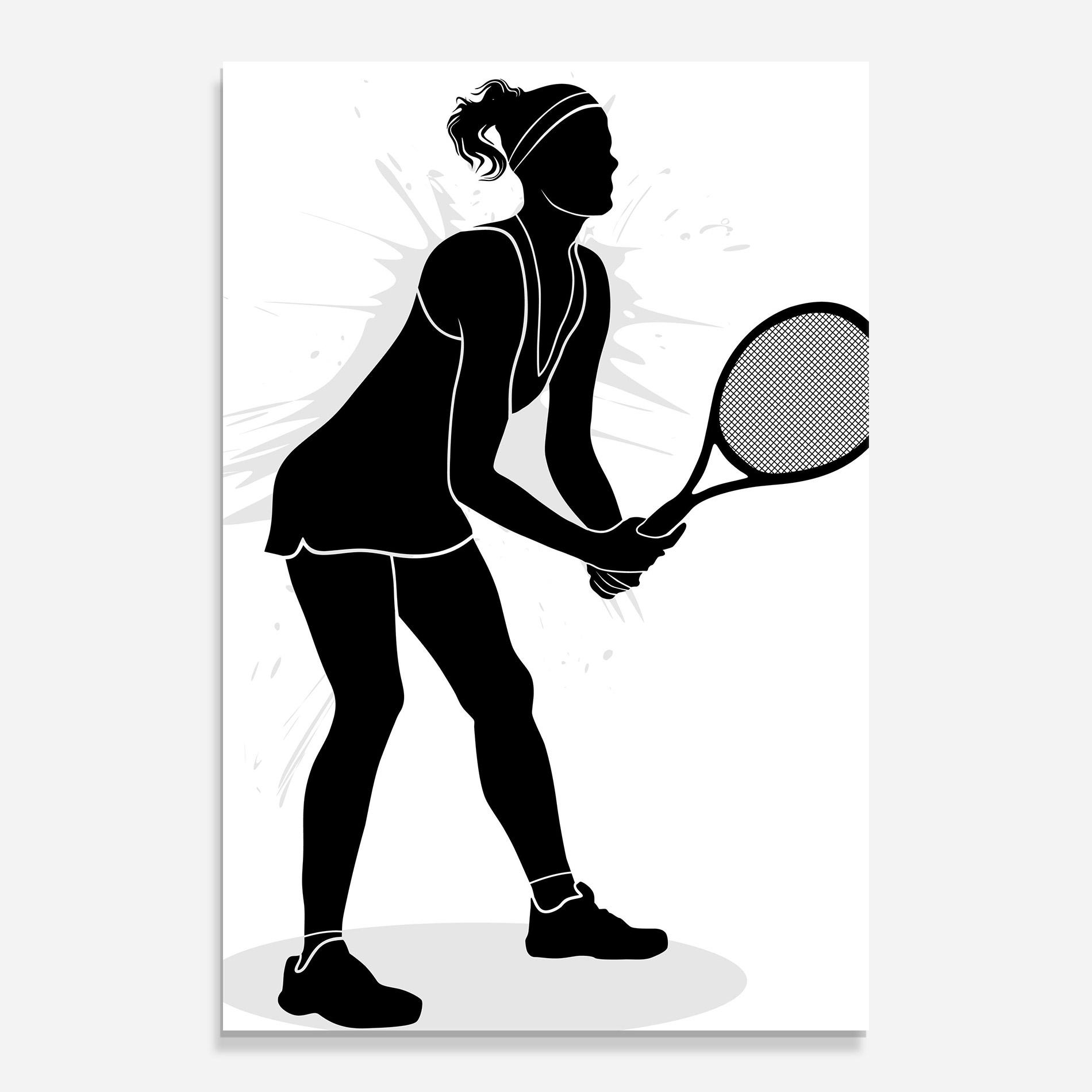 Obraz na Szkle Female Tennis Player mockup 0