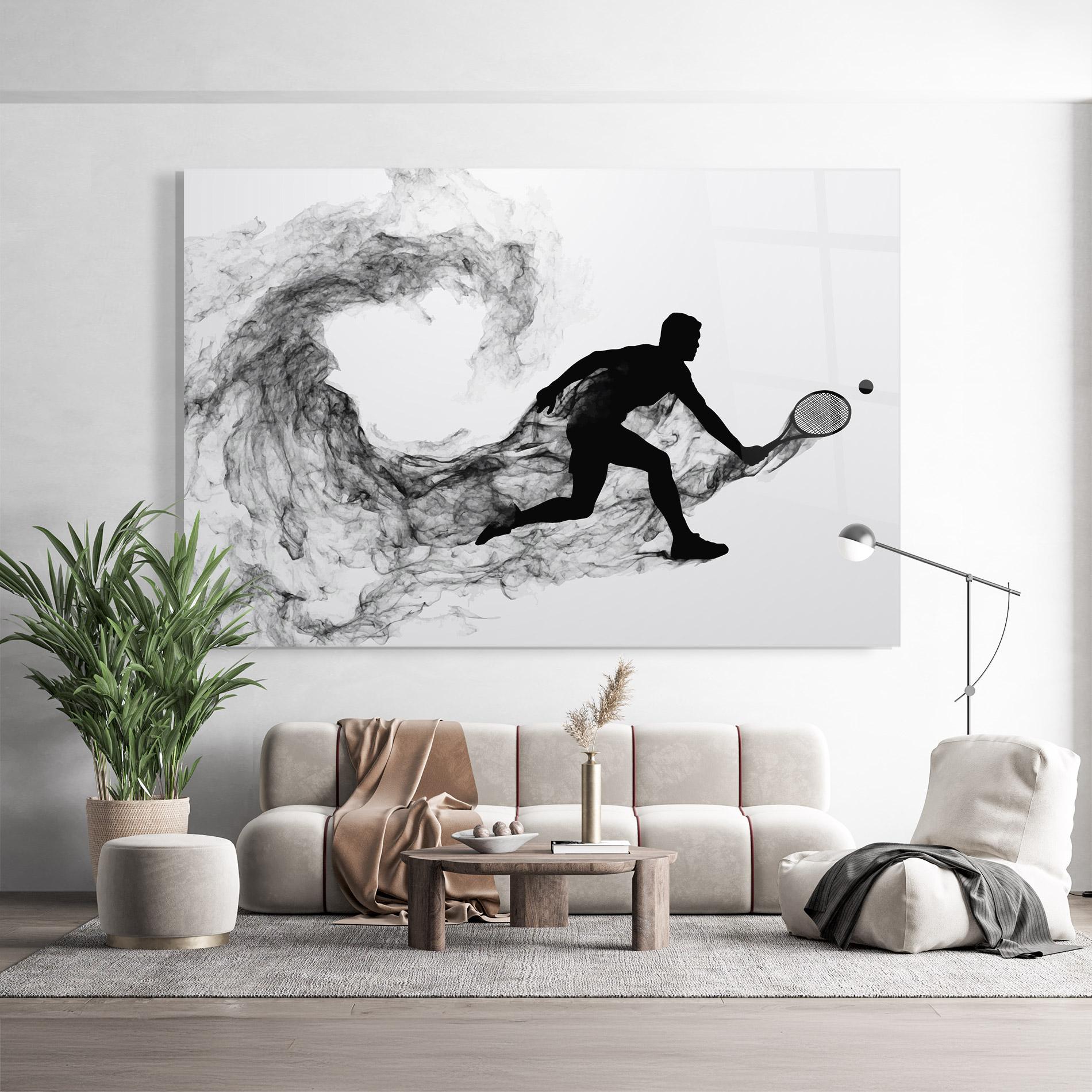 Obraz na Szkle Black Smoke Tennis mockup 9