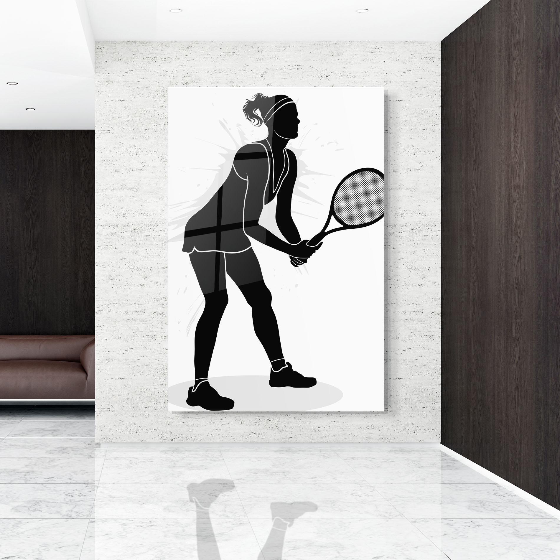 Obraz na Szkle Female Tennis Player mockup 9