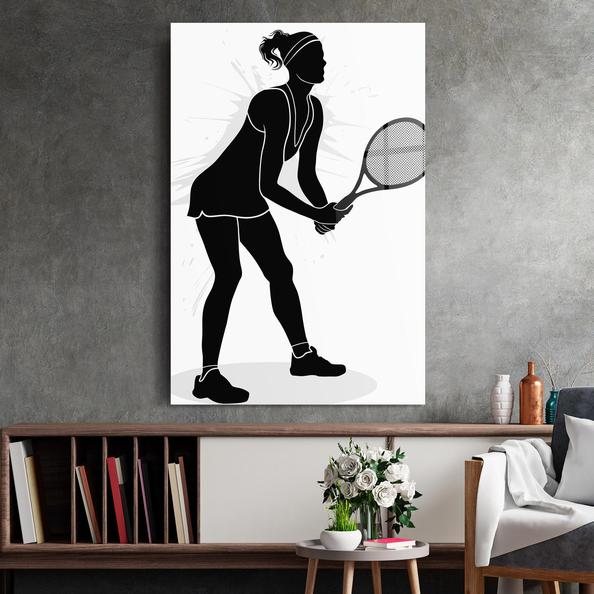 Obraz na Szkle Female Tennis Player mockup 2