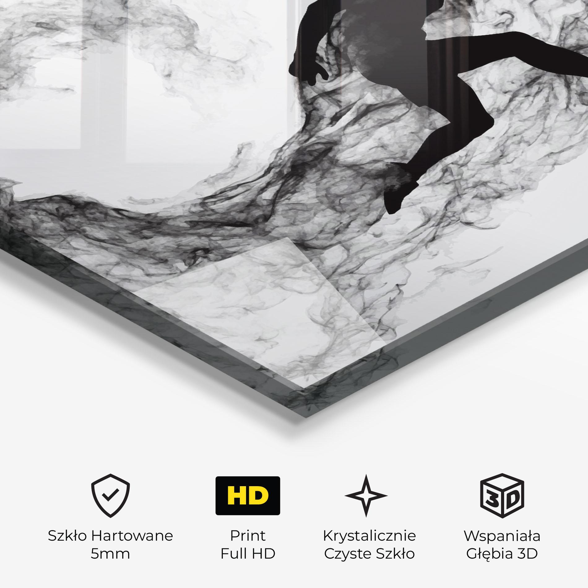 Obraz na Szkle Black Smoke Tennis mockup 3