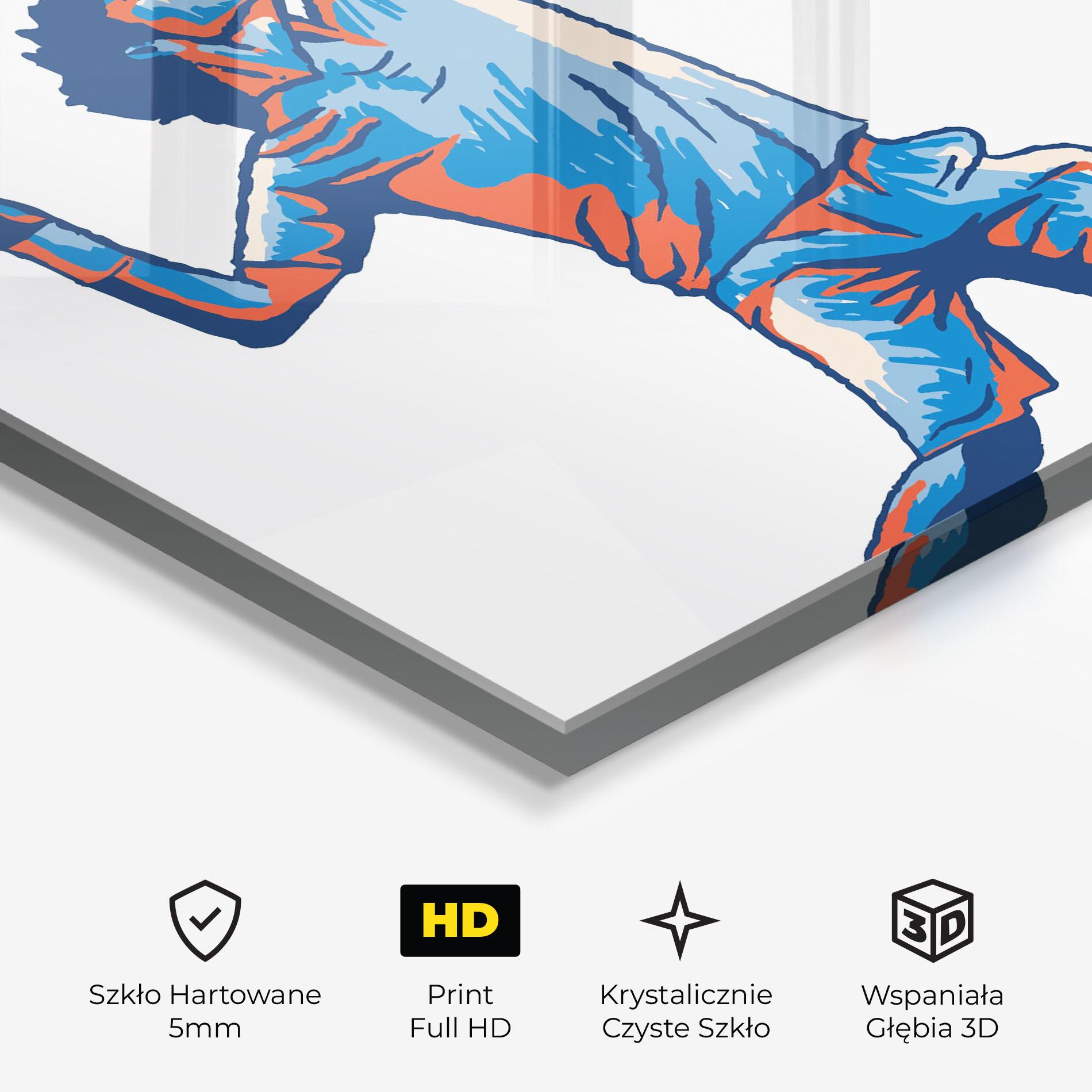 Obraz na Szkle Blue Red Tennis mockup 3